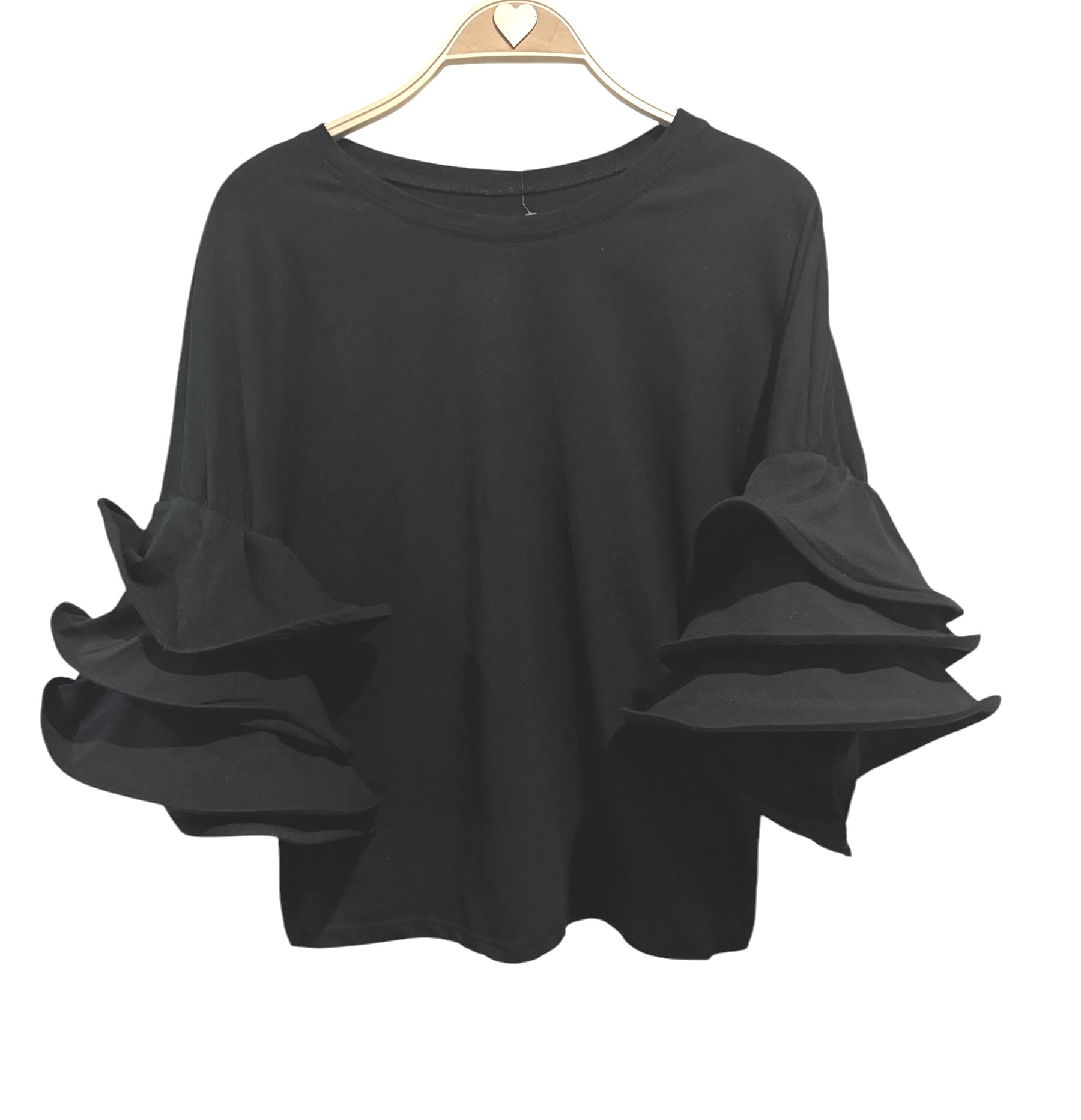 Camiseta "Faralaes" negro