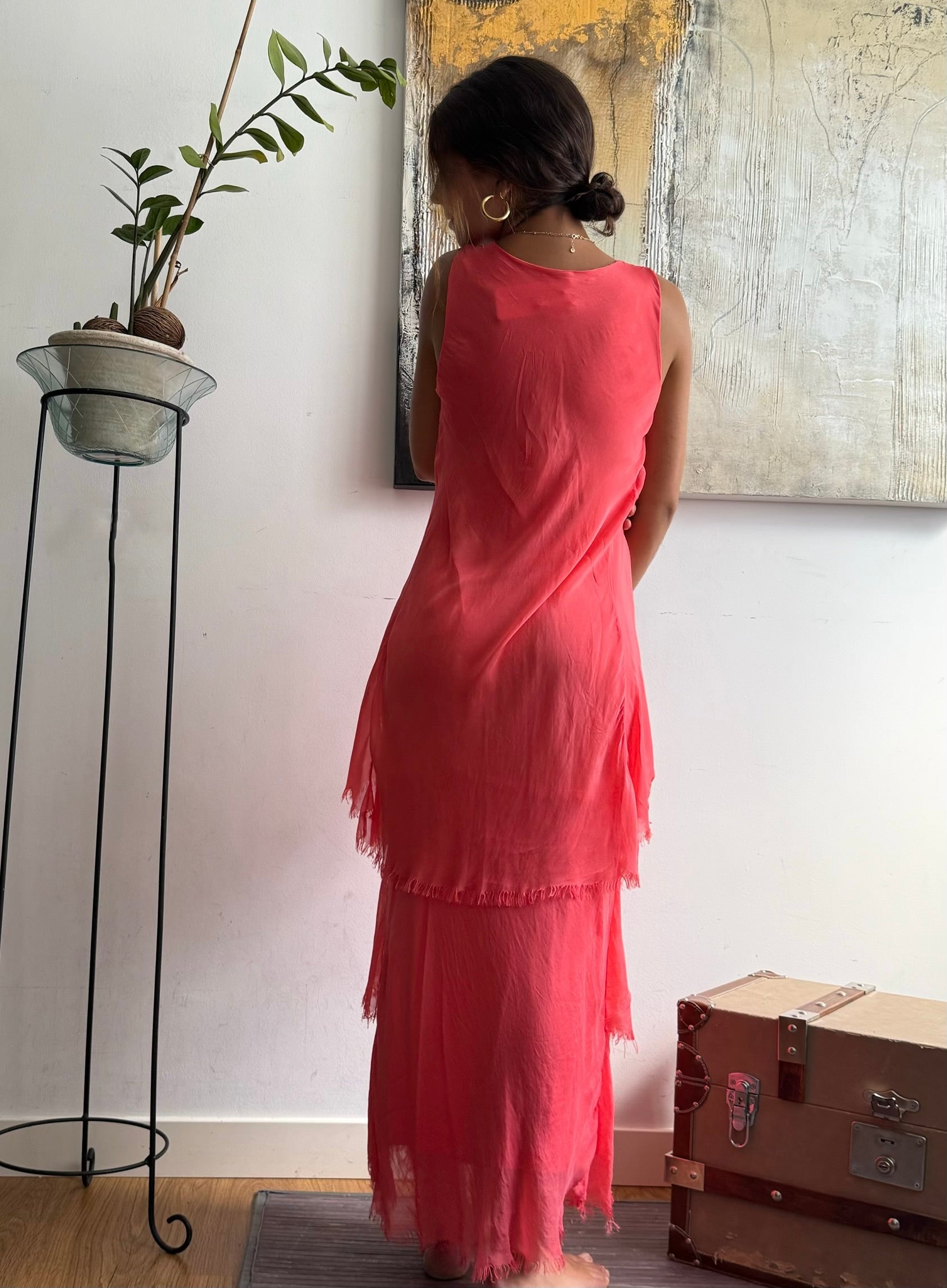 Vestido "Granada" coral