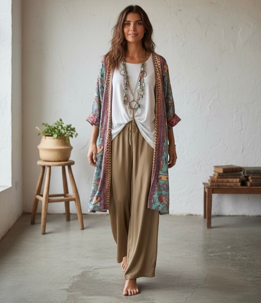 Kimono "Shira Turquoise"