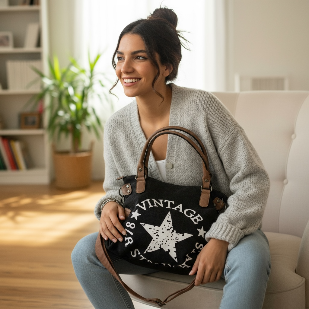 Bolso "Basic Star" gris marengo