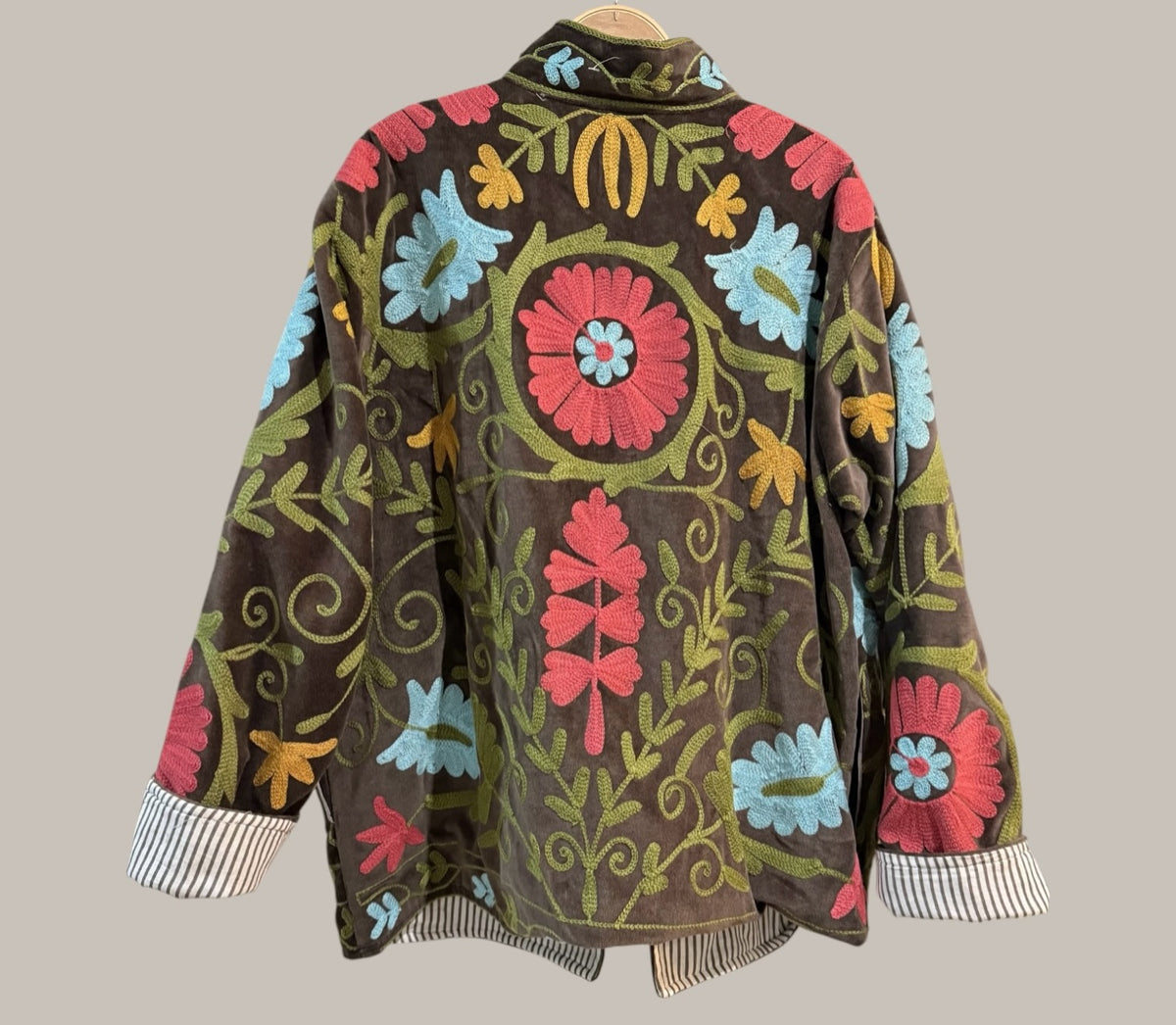 Chaqueta "Rania" topo y turquesa