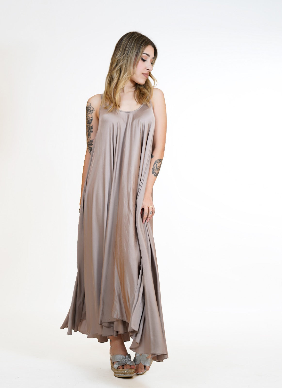 Vestido "Romina" topo