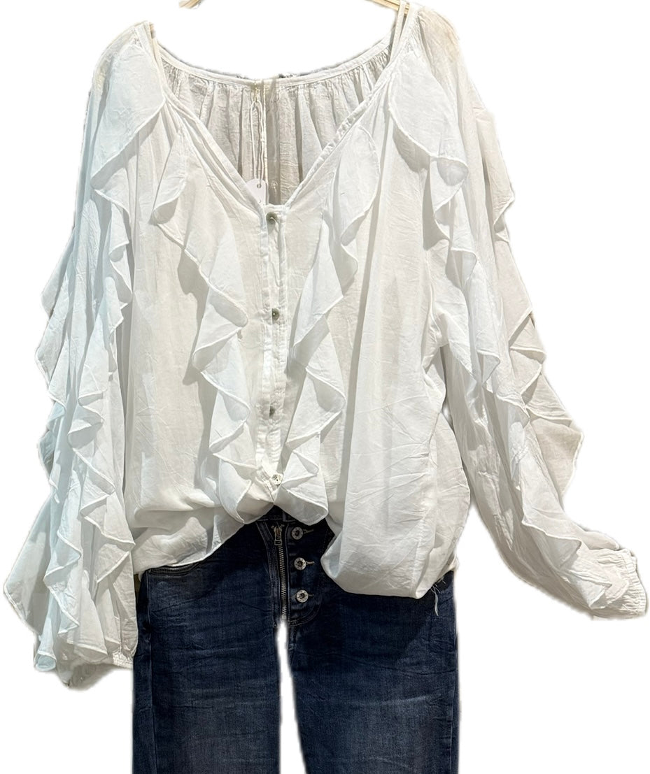 Blusa "Romántica" blanco
