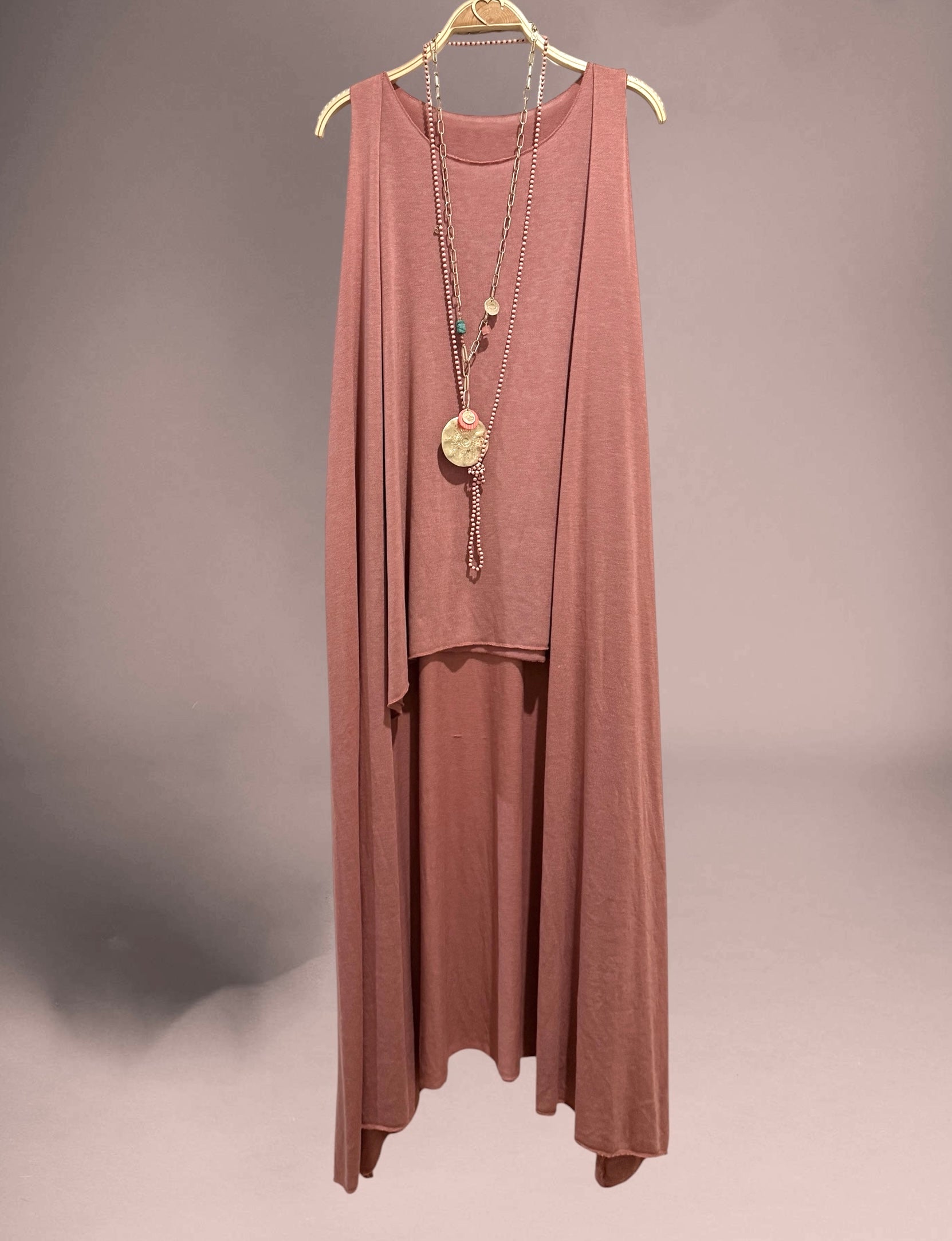 Camiseta "Cassandra" tirante ancho peach