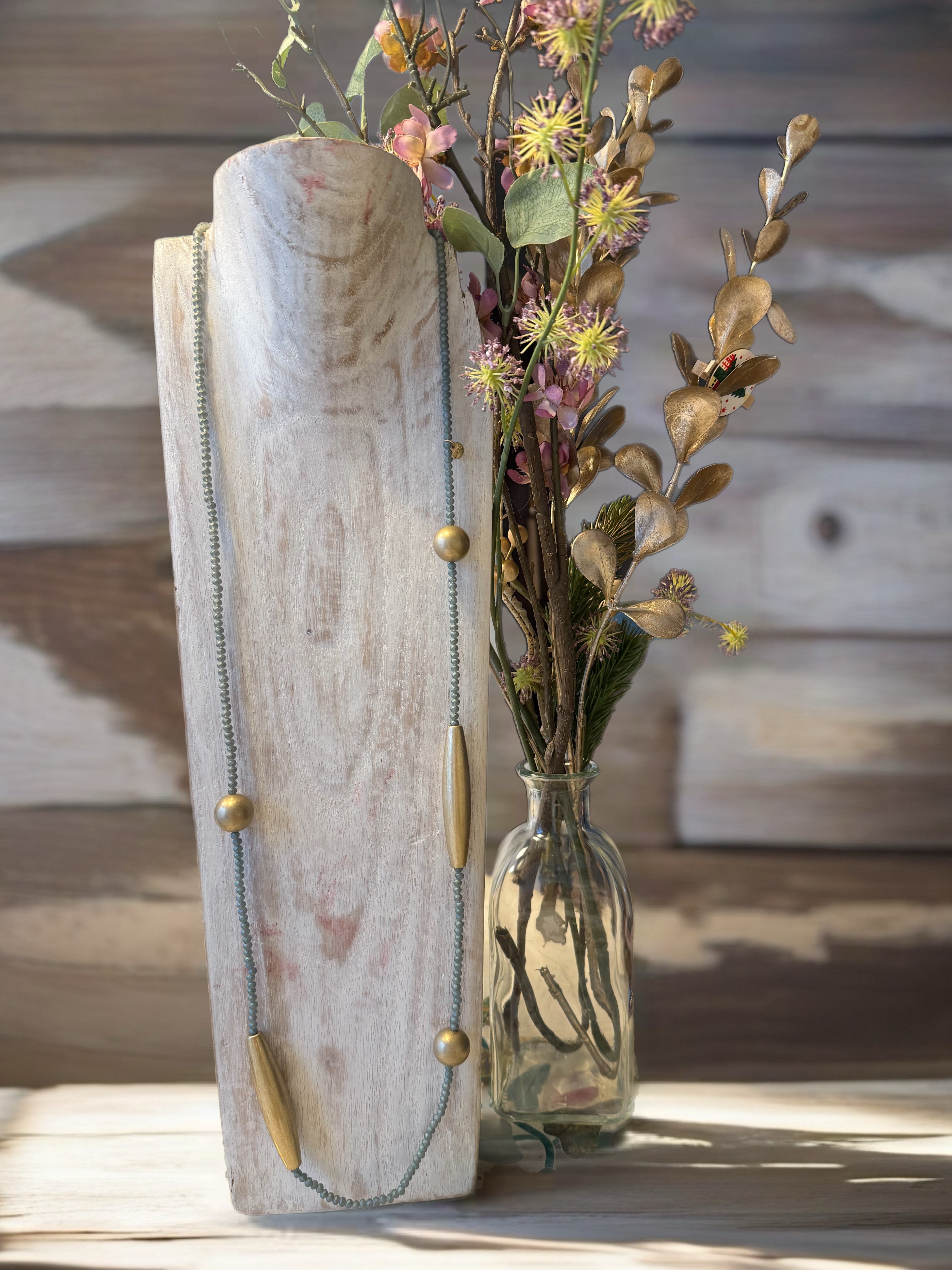 Collar "Leandra" verde agua