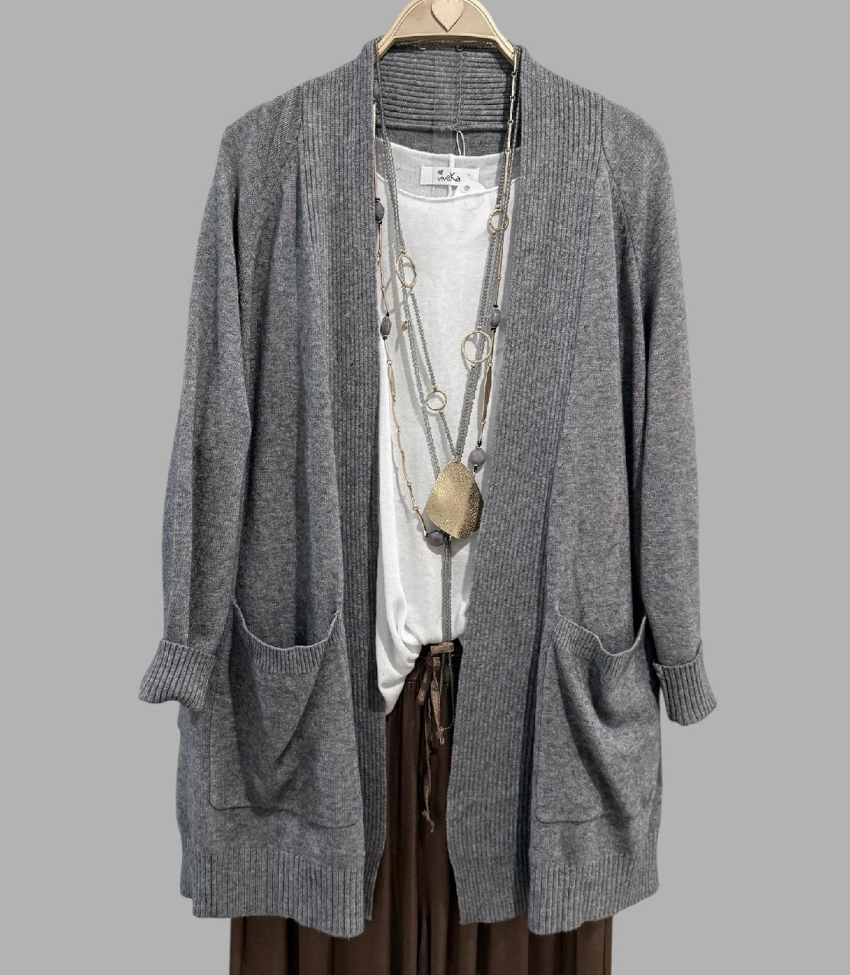 Cárdigan "Essence" gris