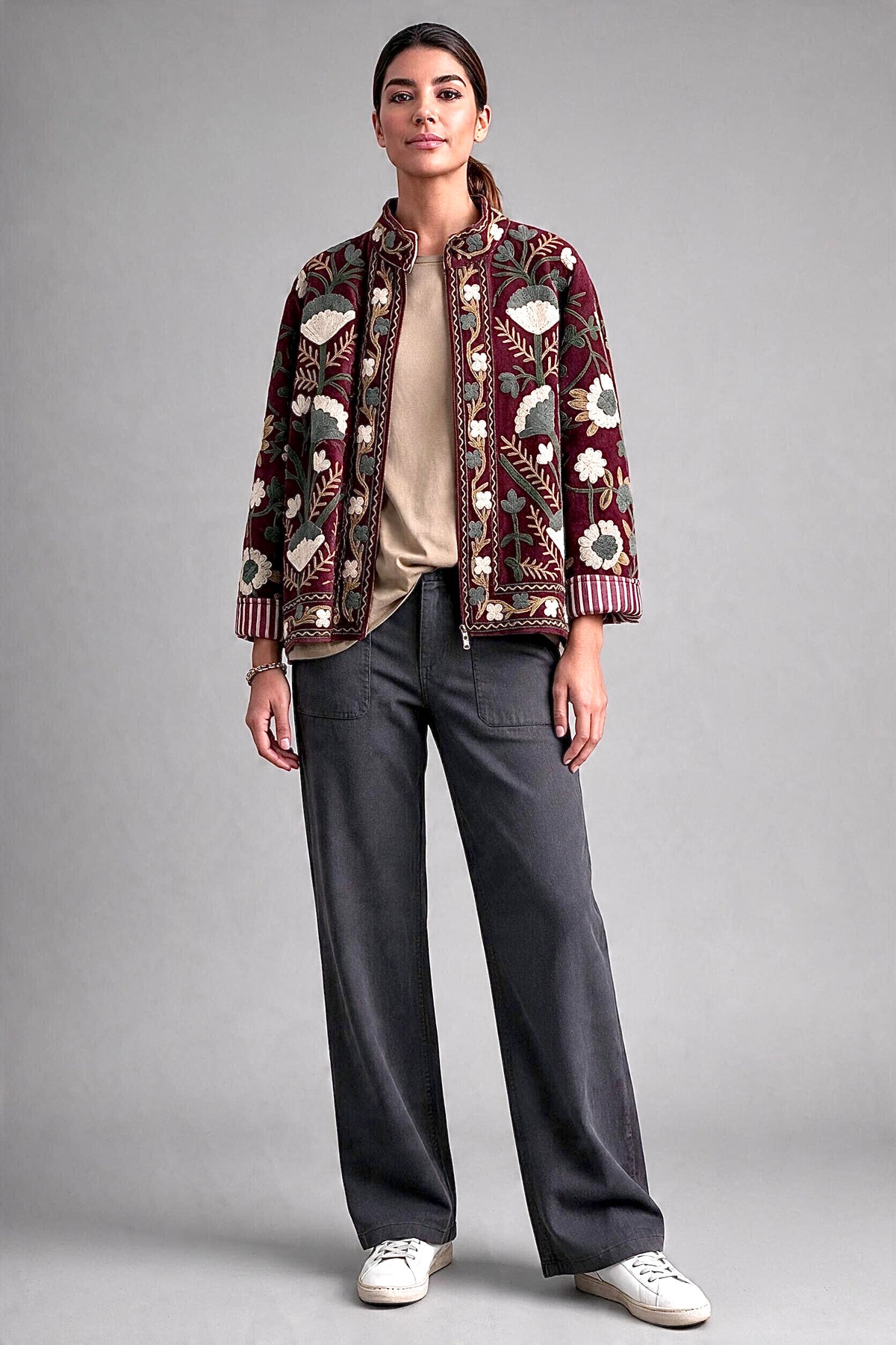 Chaqueta "India" ciruela