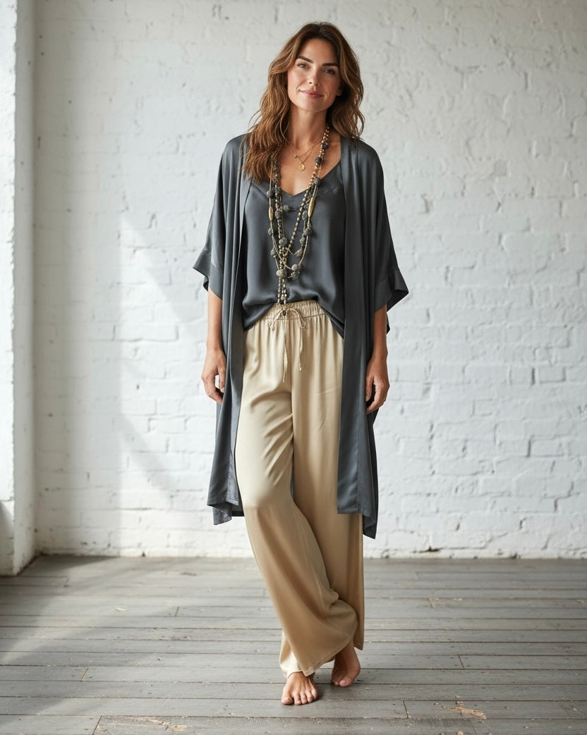 Kimono "Zania" gris