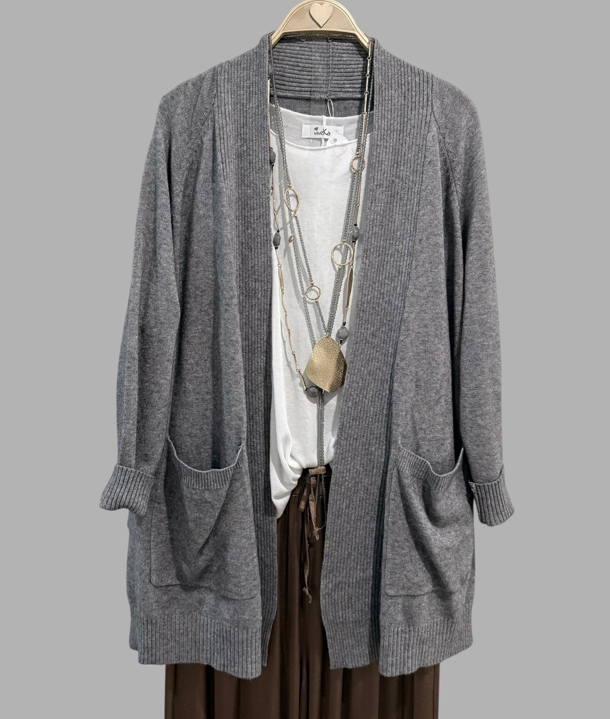 Cárdigan "Essence" gris
