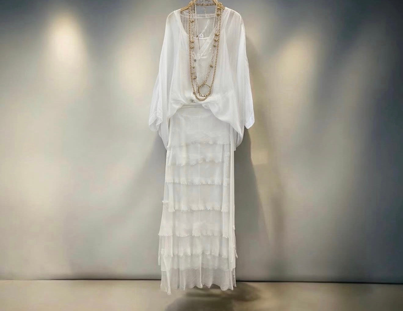 Falda "Sevilla" blanco