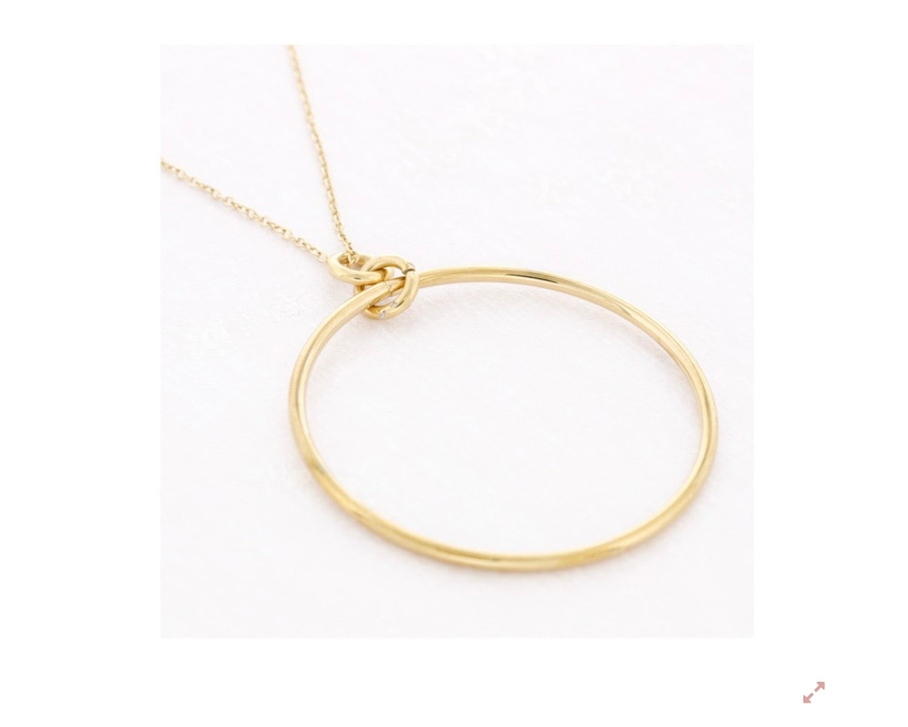 Collar "Cadenita con Círculo" oro