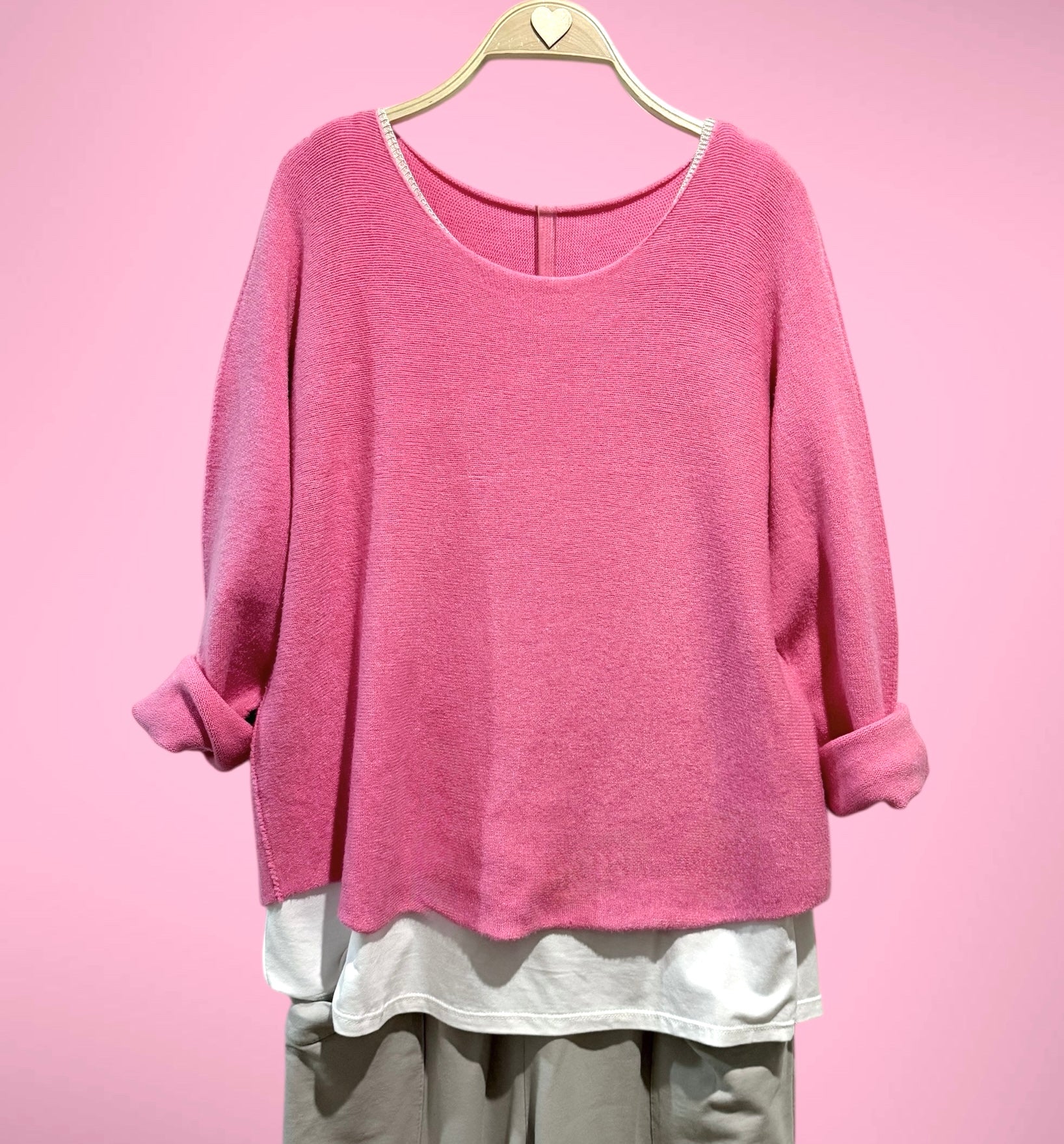 Jersey "Gemma" rosa chicle