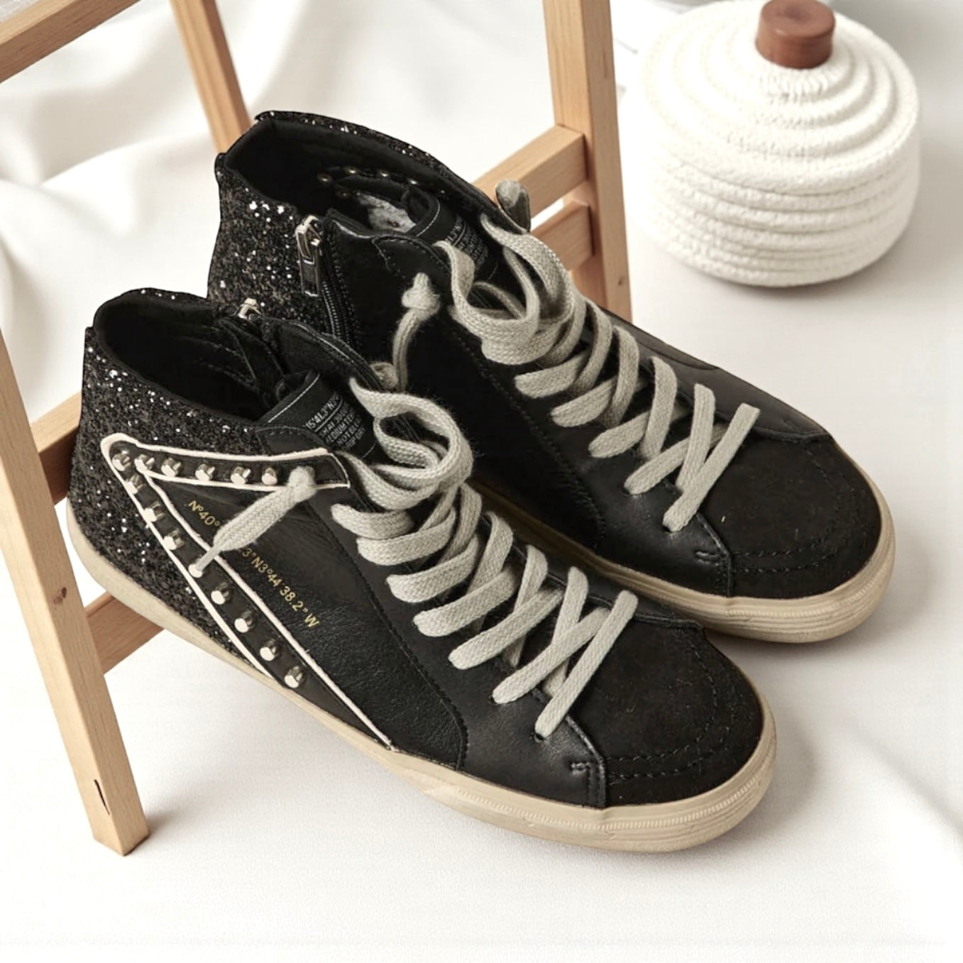 Botitas "Morgan Glitter" negro