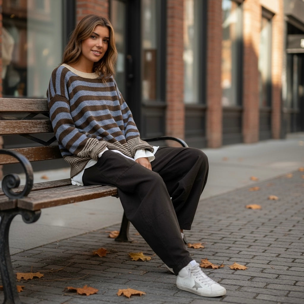 Jersey "Bimba" azul y marrón