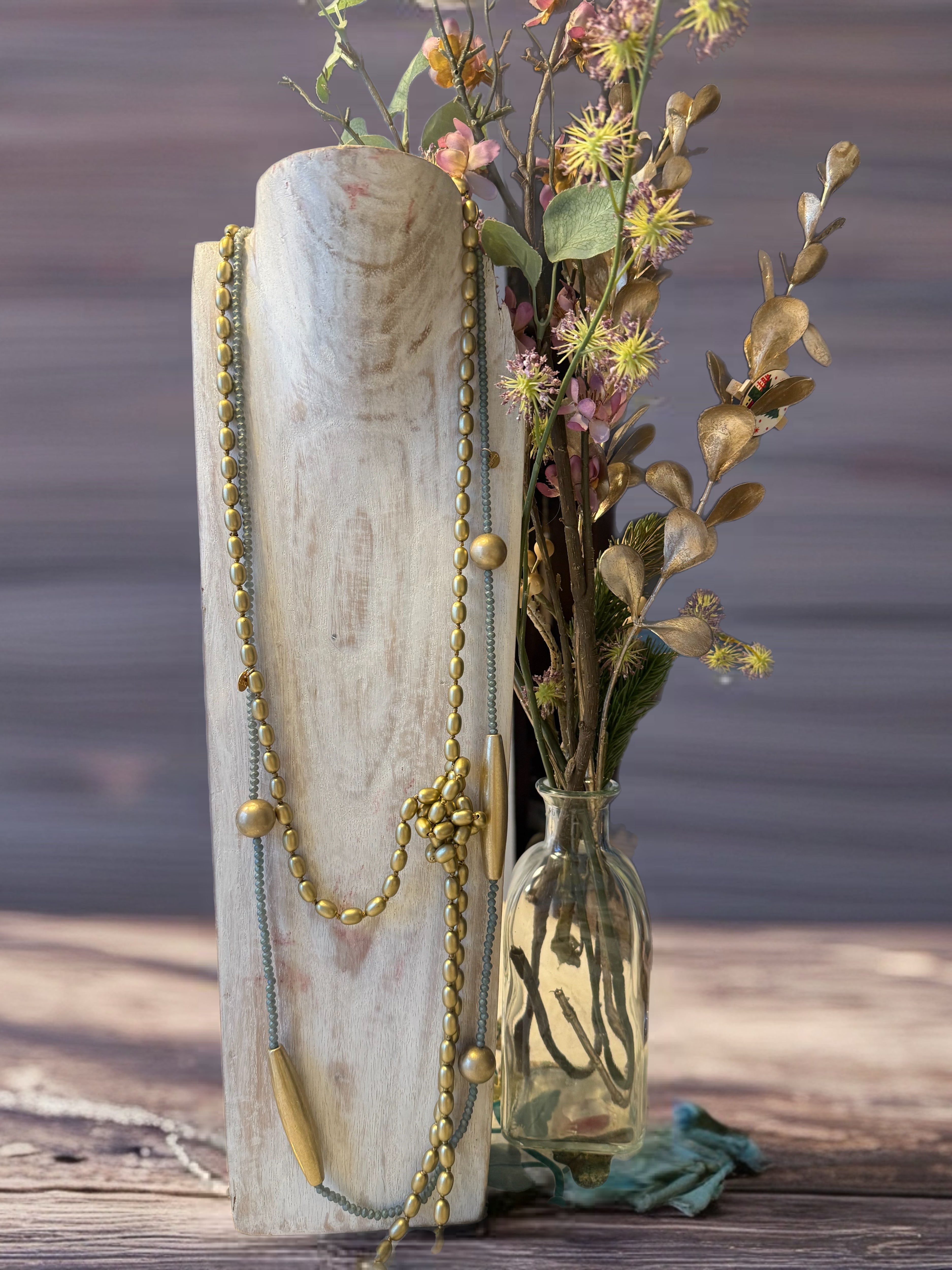 Collar "Leandra" verde agua