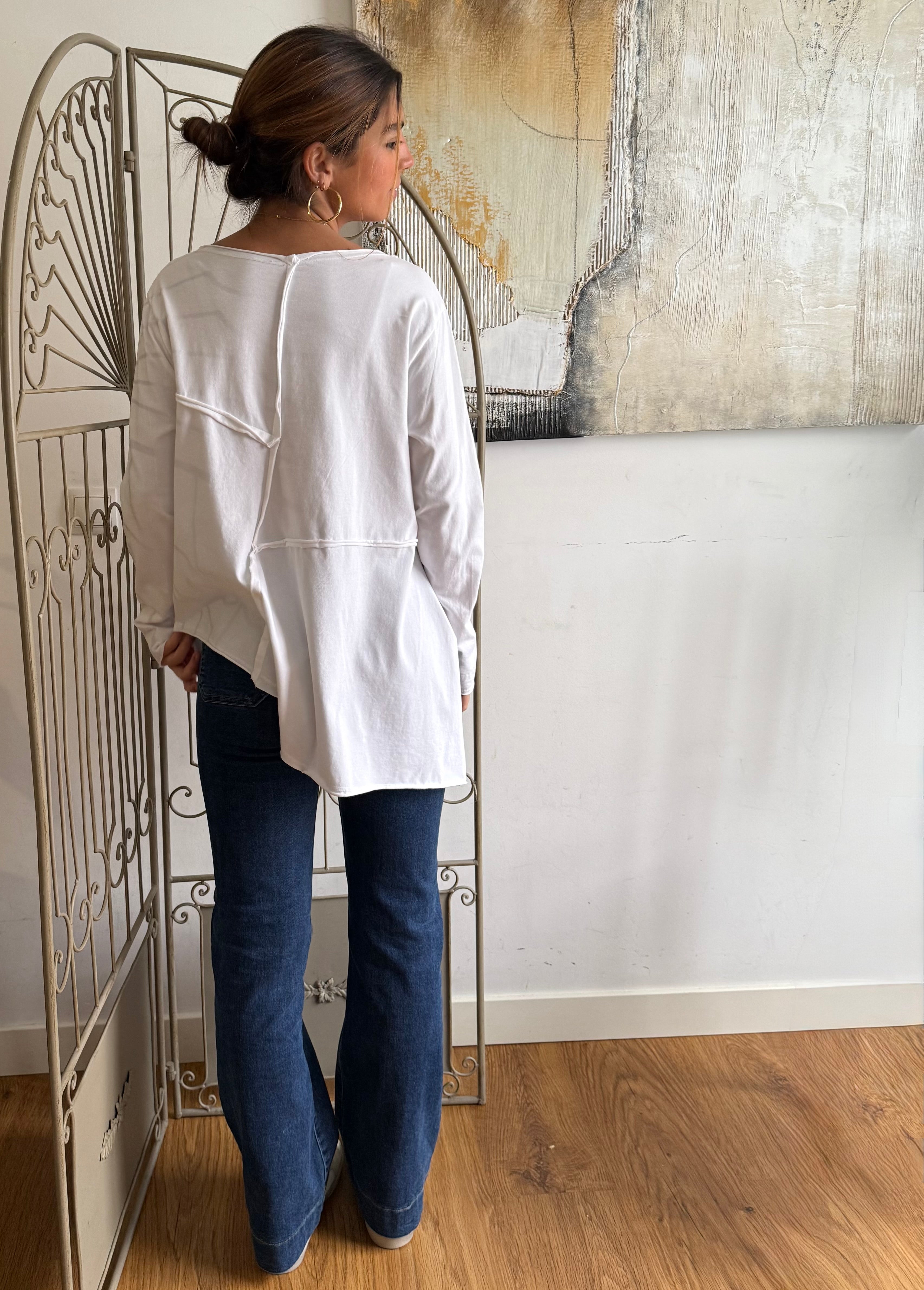 Camiseta "Picos" blanco