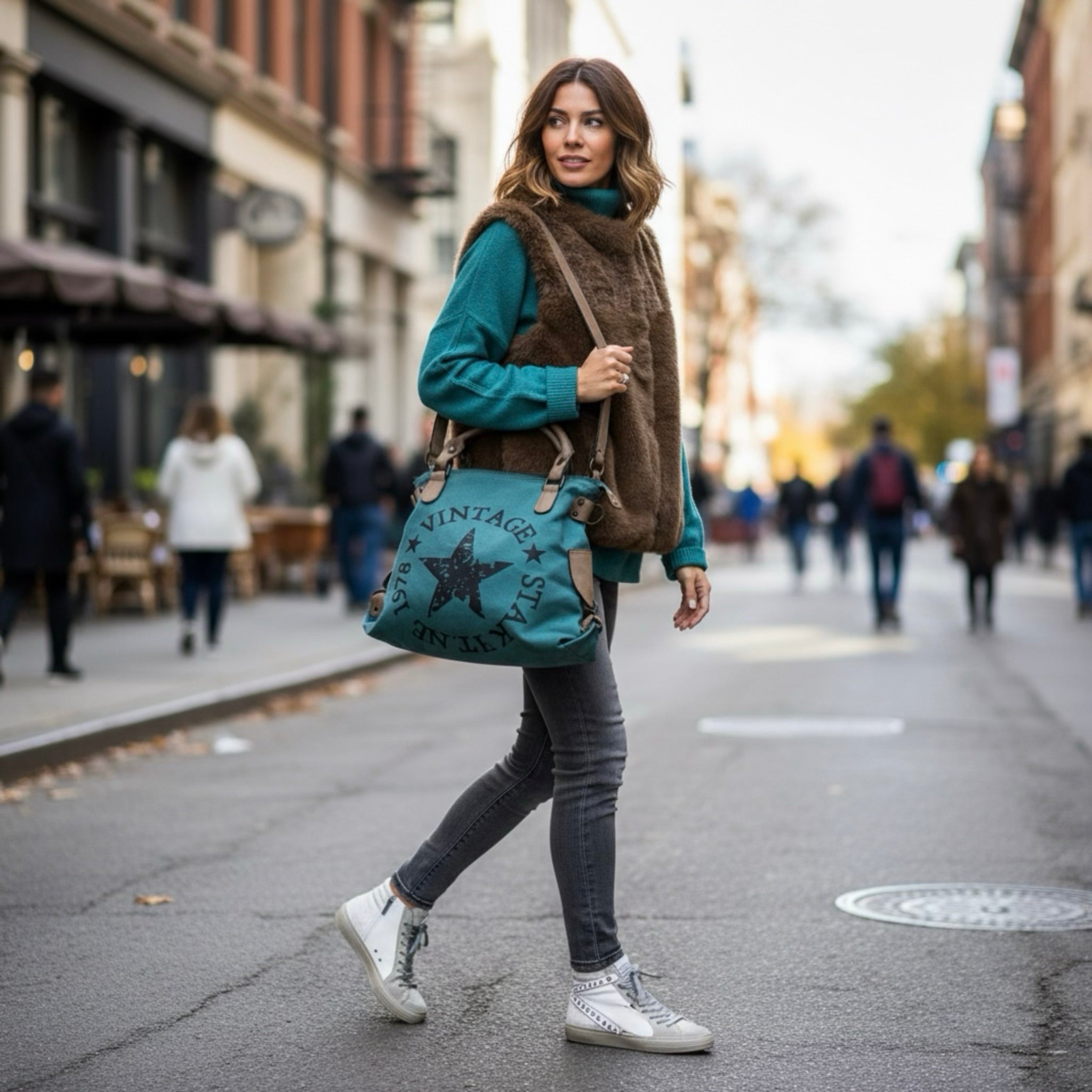 Bolso "Basic Star" verde tiffany