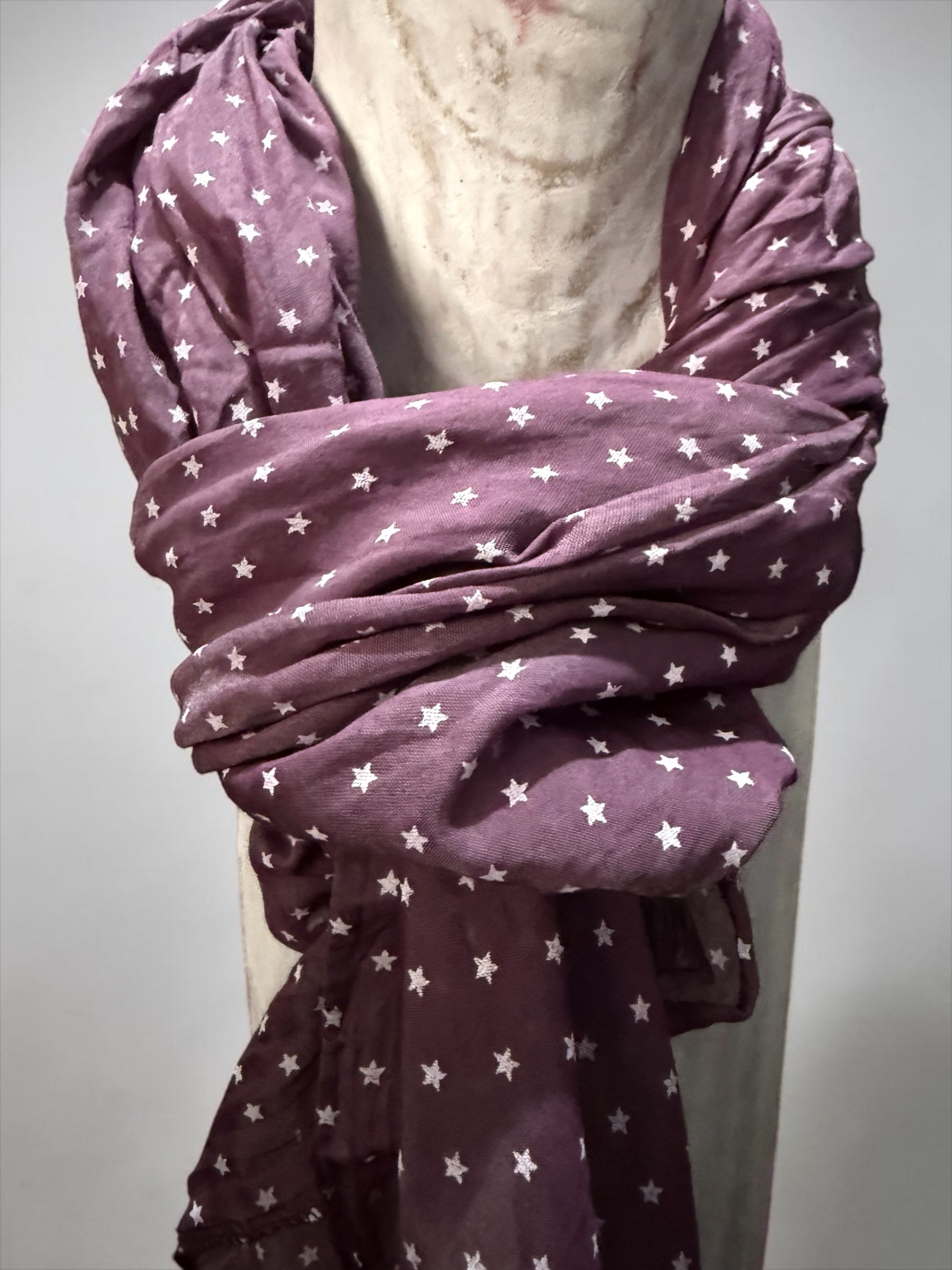 Pañuelo "Estrellitas" berenjena