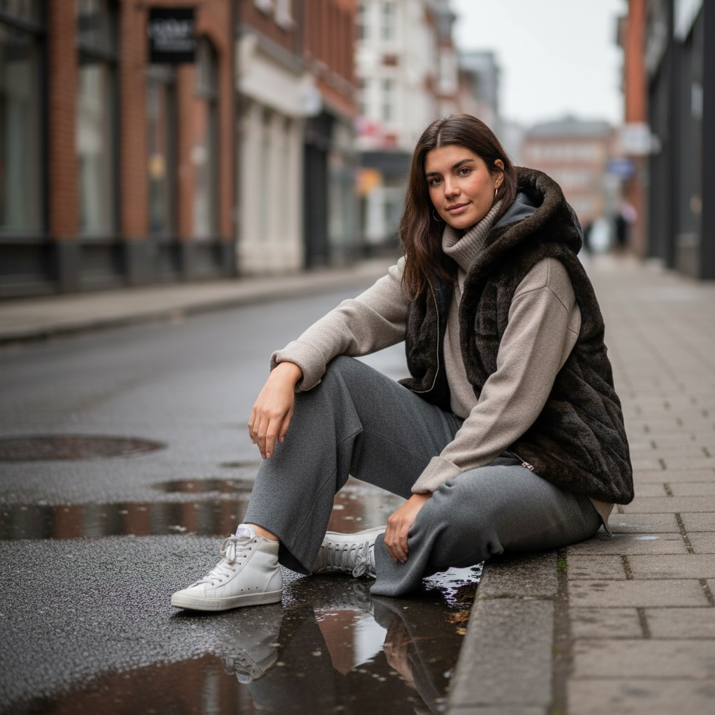 Conjunto "Lourdes" topo clarito+gris