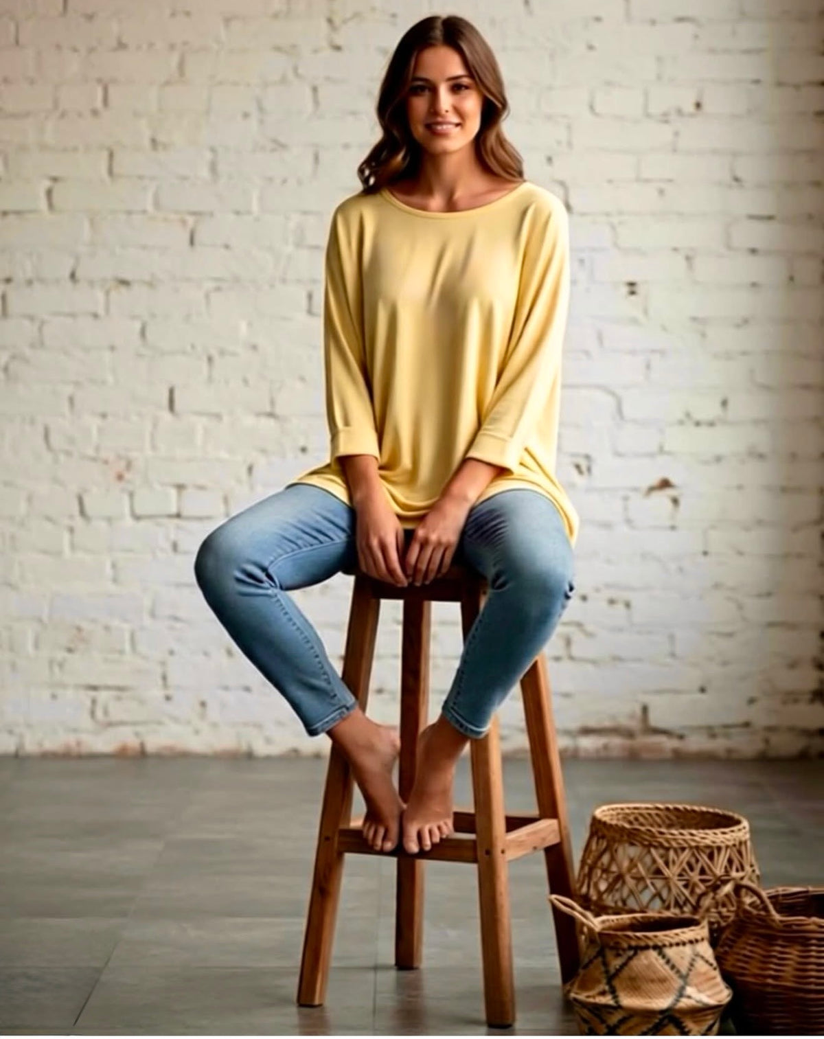 Jersey "Over Plus" amarillo claro