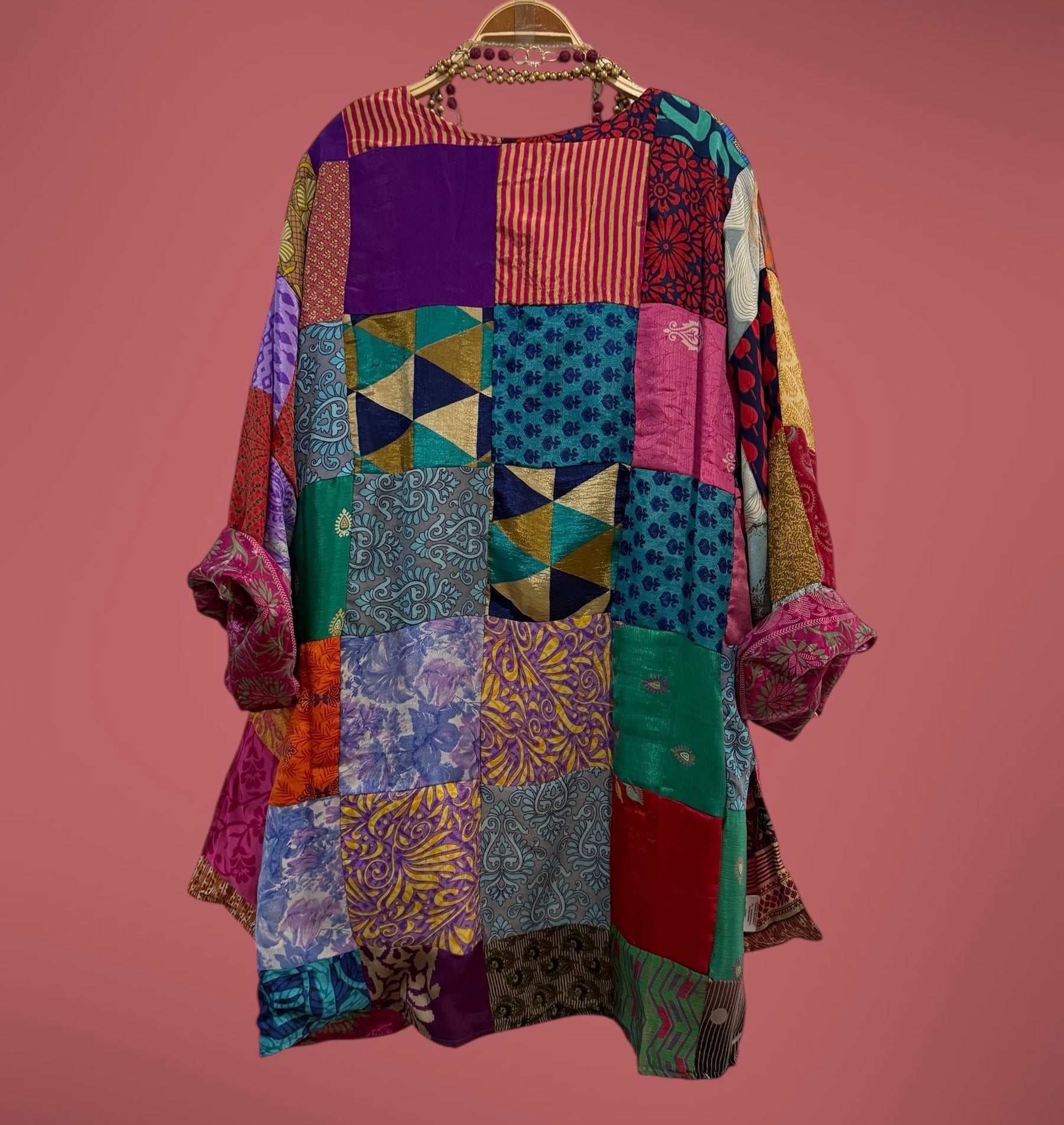 Kimono "Shalimar Patchwork y Buganvilla"