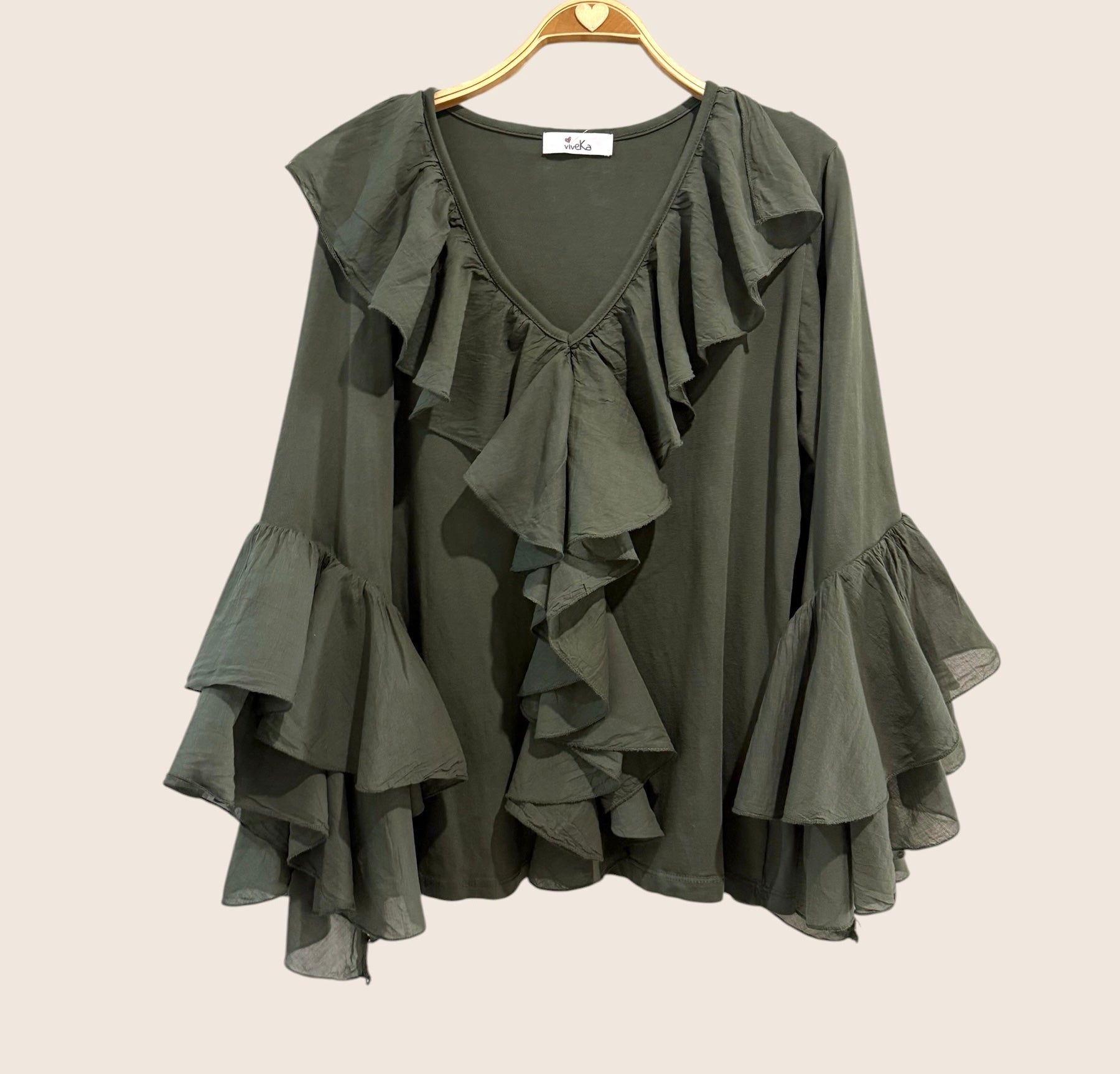 Camiseta "Volantes" verde