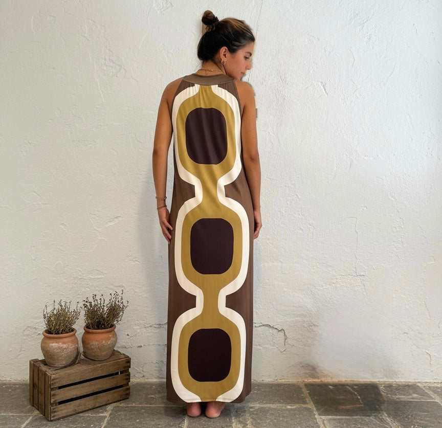 Vestido "Mosaic" verdes