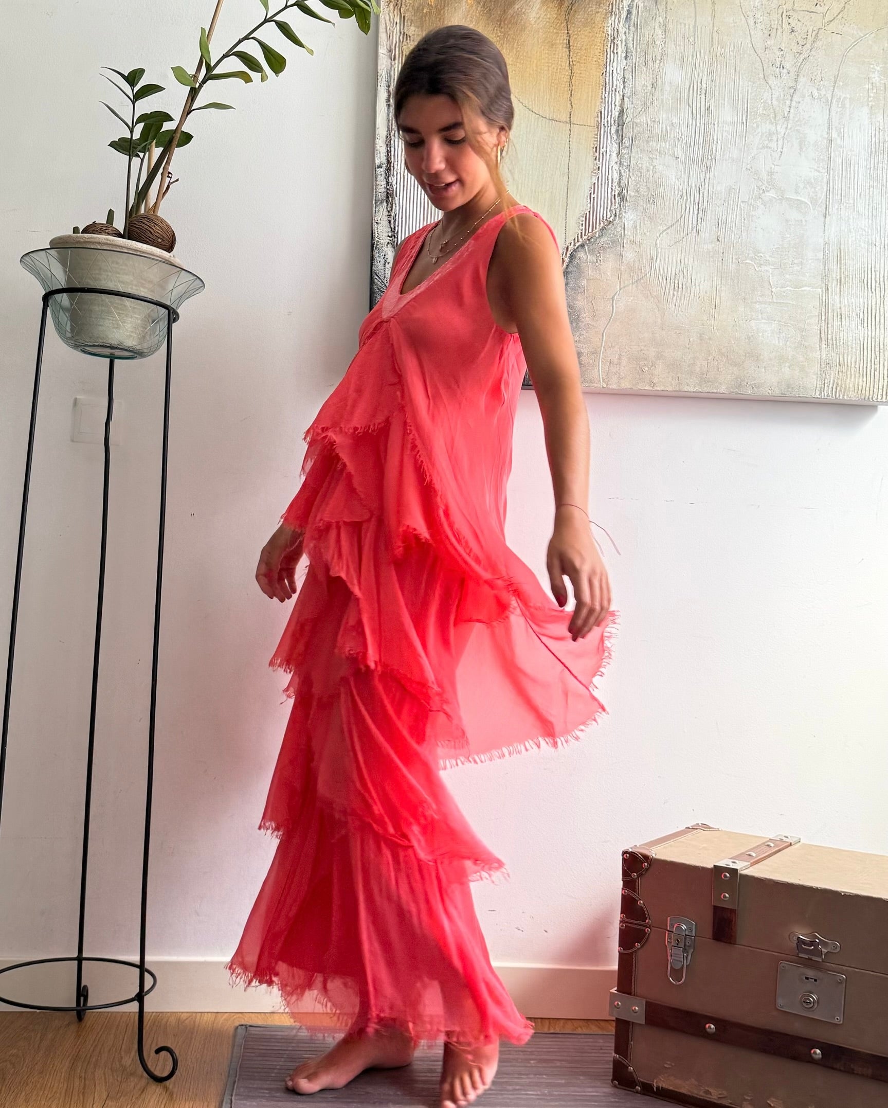Vestido "Granada" coral