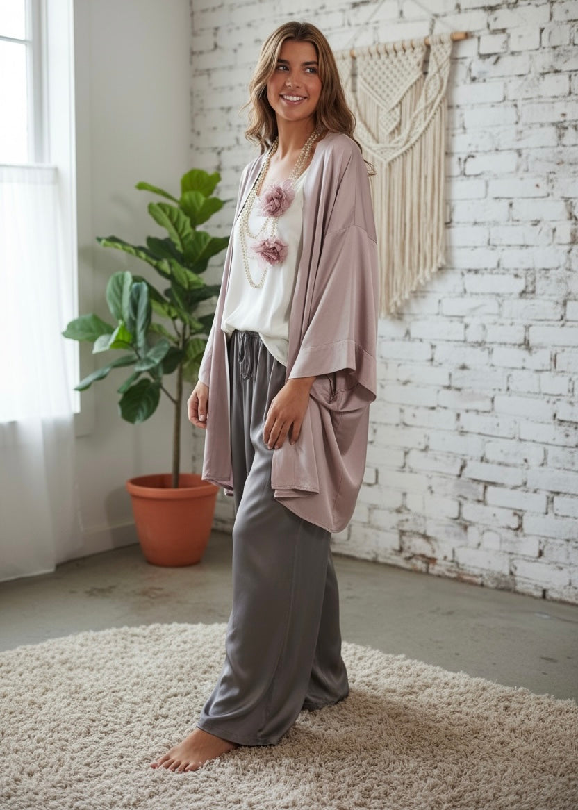 Kimono "Graciela" rosa nude