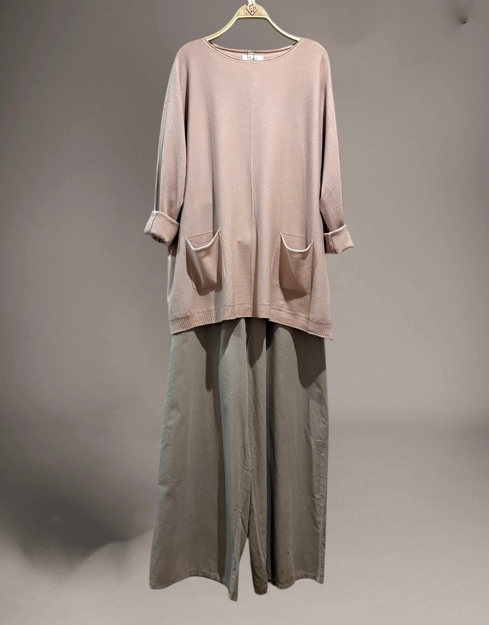 Jersey "Elisa" rosa empolvado