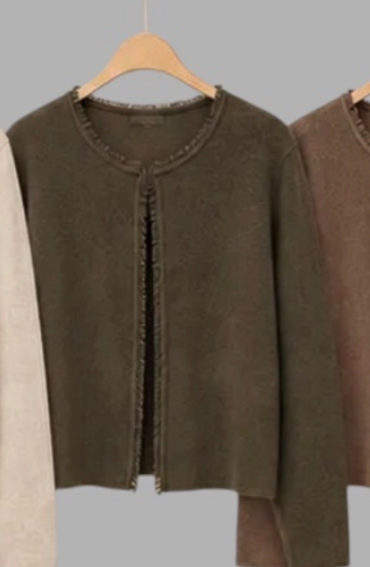 Chaqueta "Cropped" verde