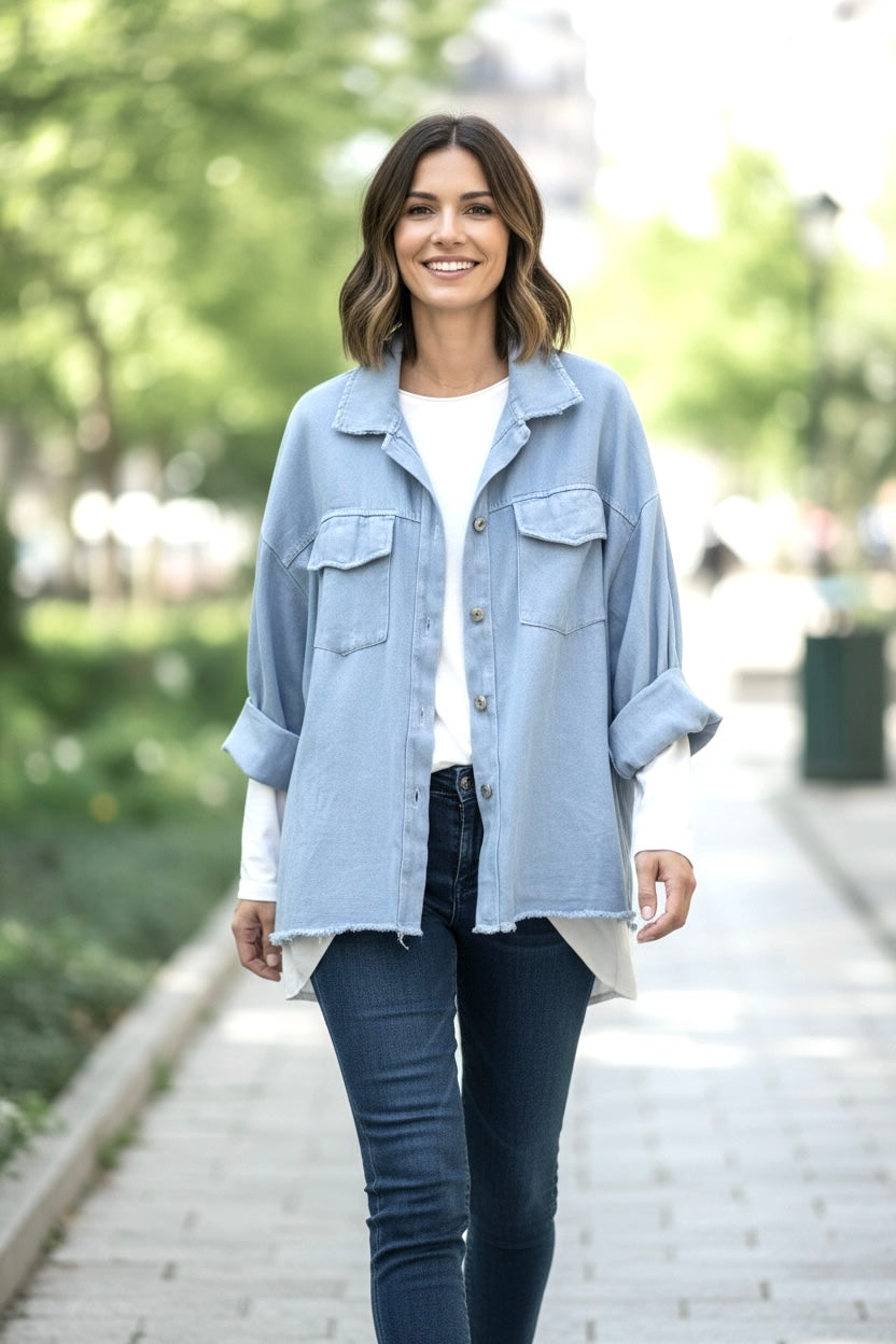 Sobrecamisa "Mafalda" celeste