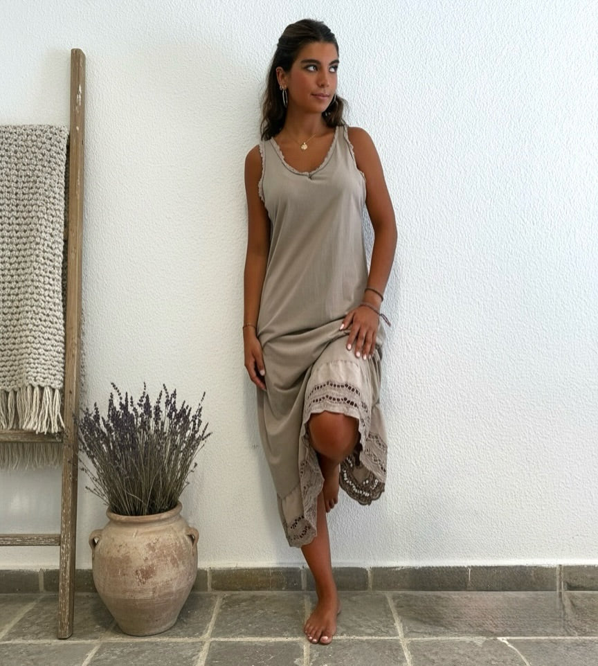 Vestido "Carola" topo