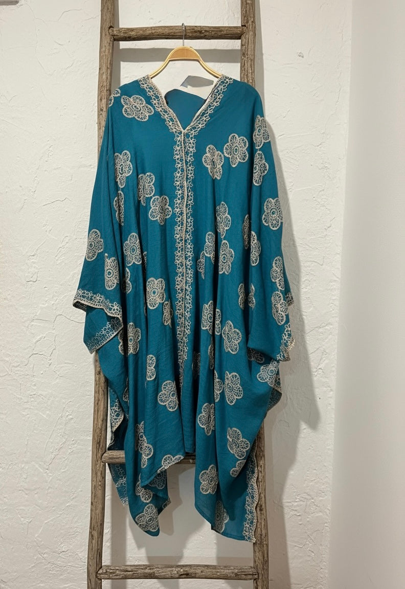 Kimono "Zahara" turquesa