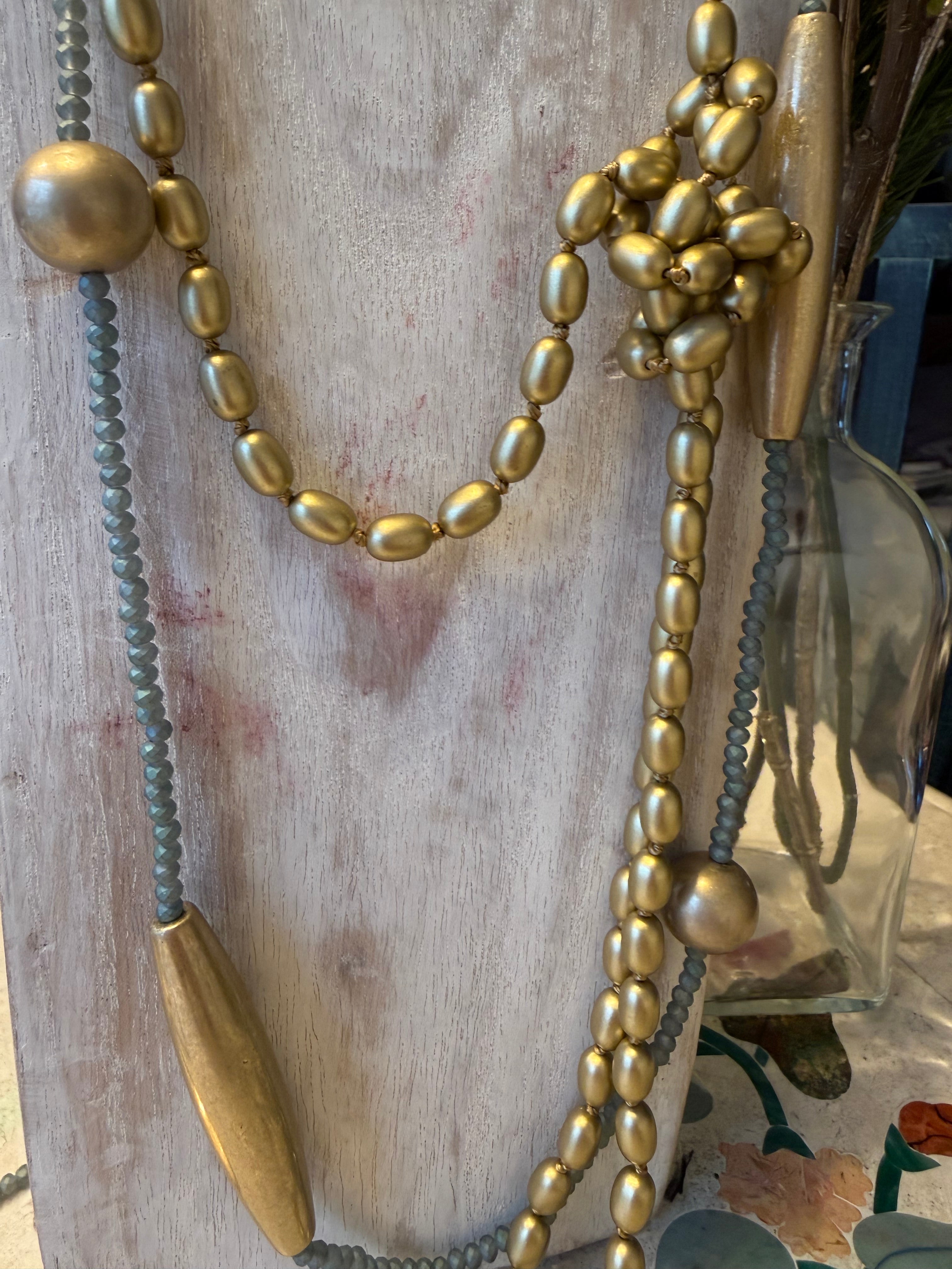 Collar "Leandra" verde agua