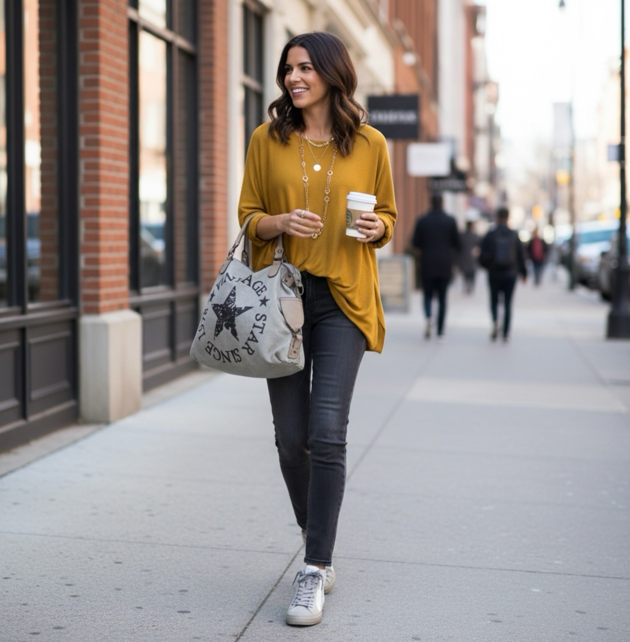 Jersey "Over Must"" ocre