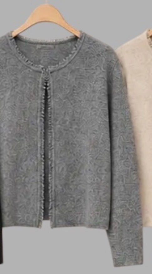 Chaqueta "Cropped" gris