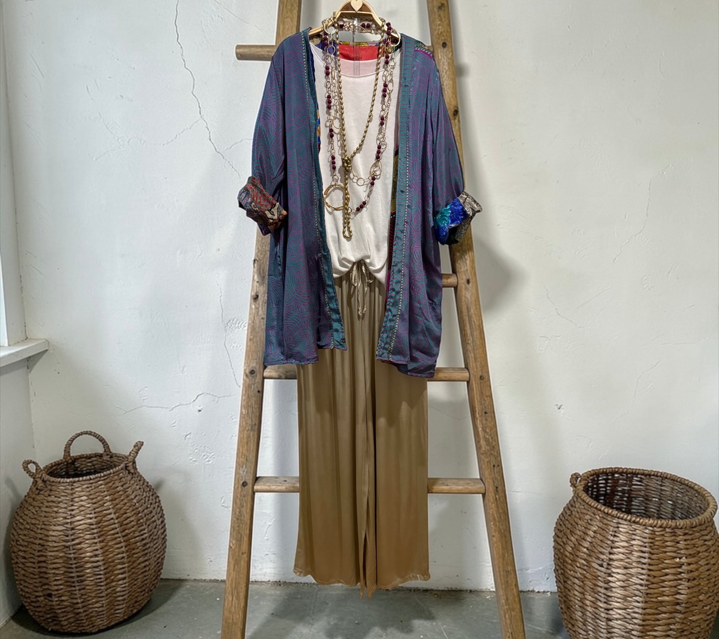 Kimono "Shalimar Patchwork Nana" corto