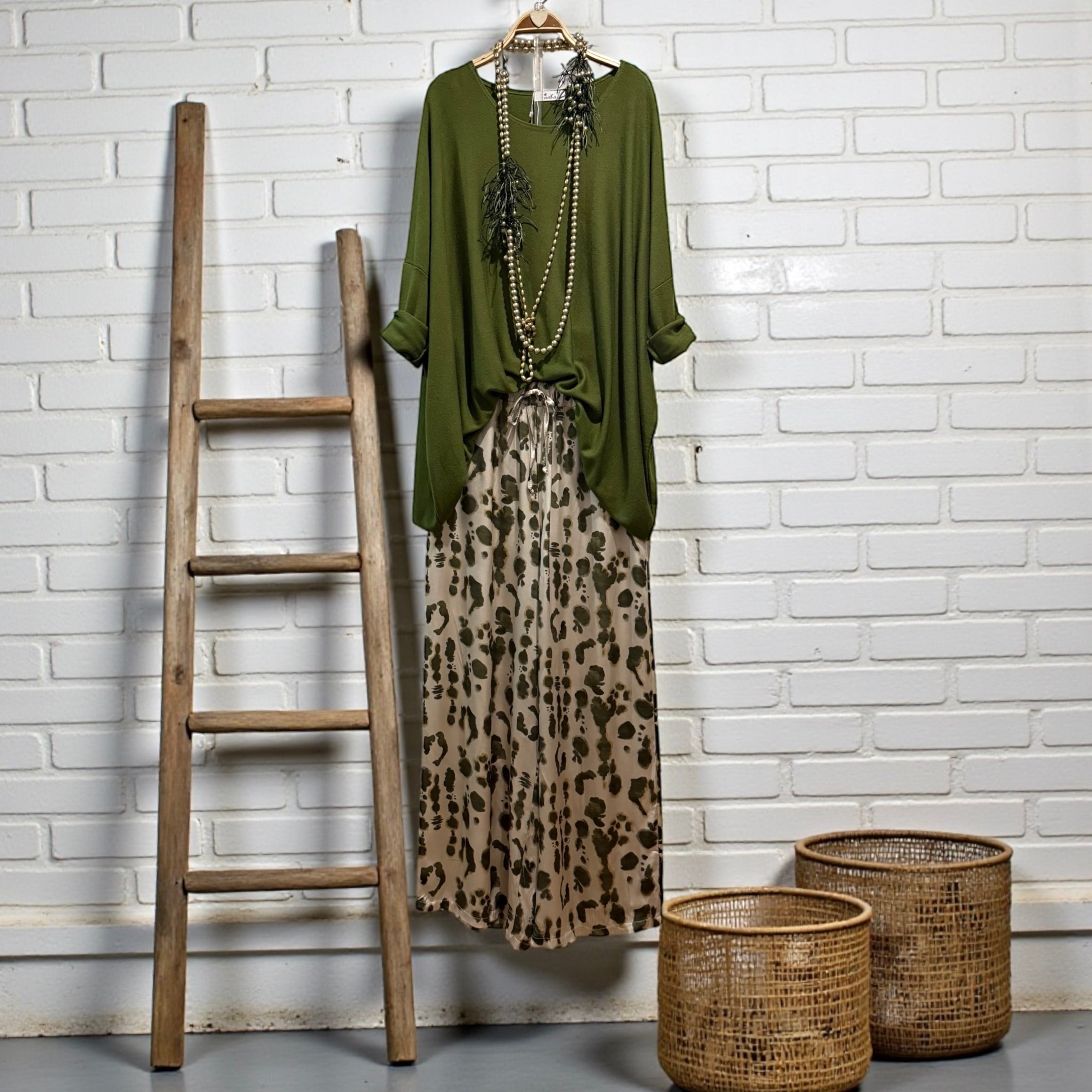 Pantalón "Grace Chic" verde oliva