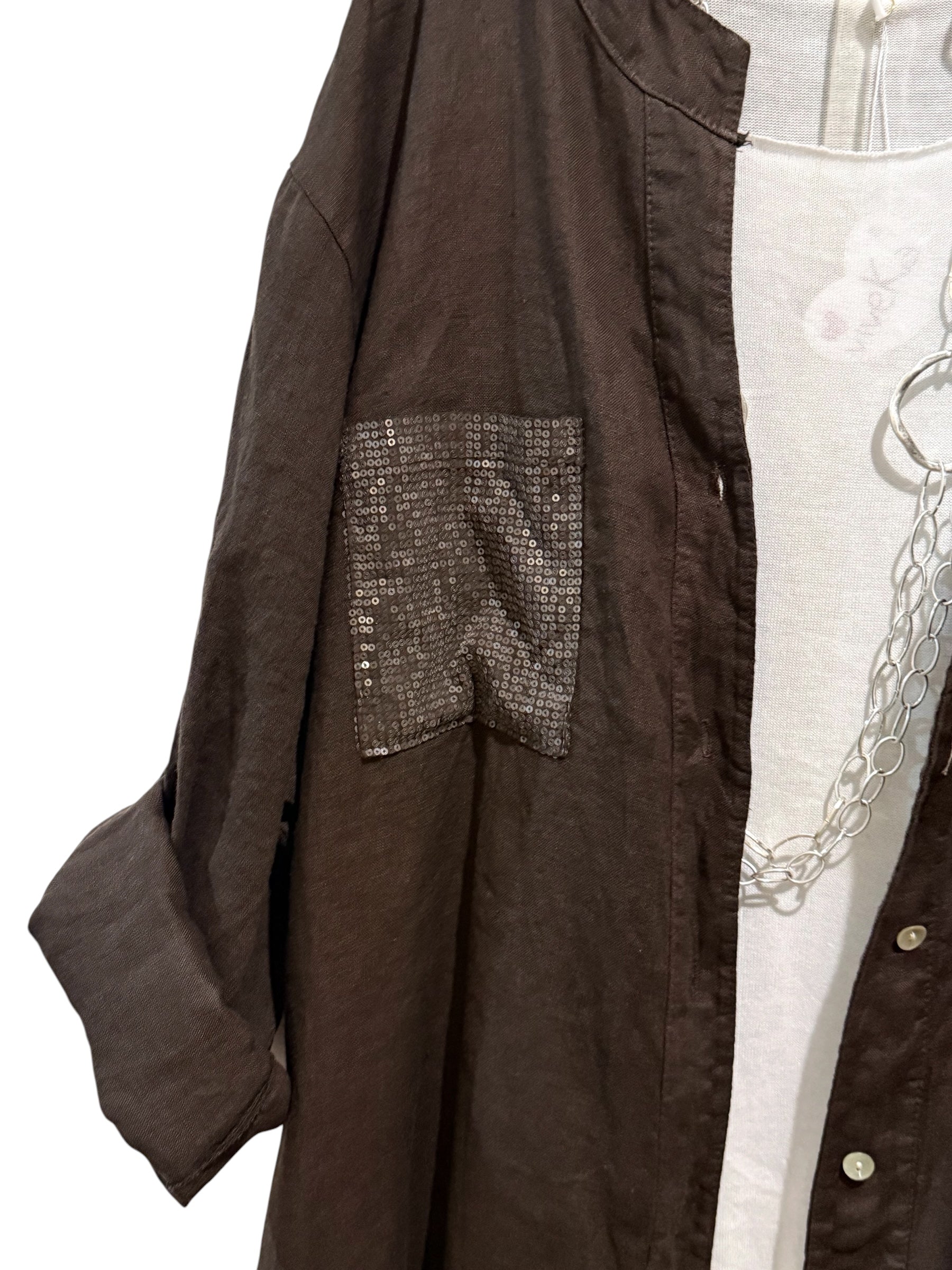 Sobrecamisa "Calabria" chocolate