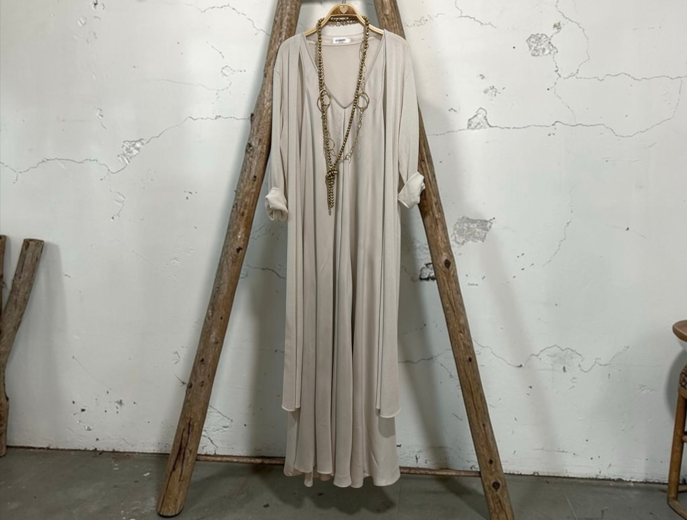 Vestido "Jasmine" tirante marfil