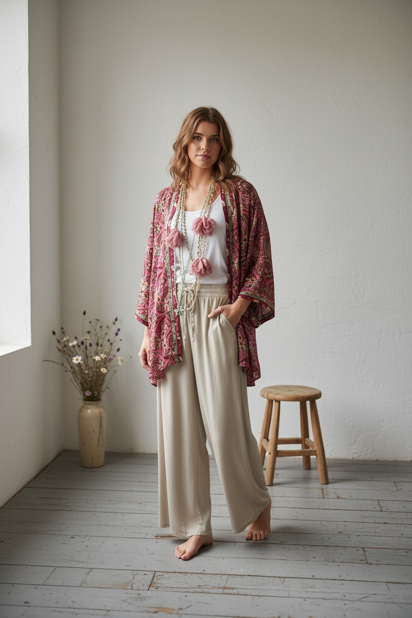 Kimono "Anaka Rosas y Oro" gold