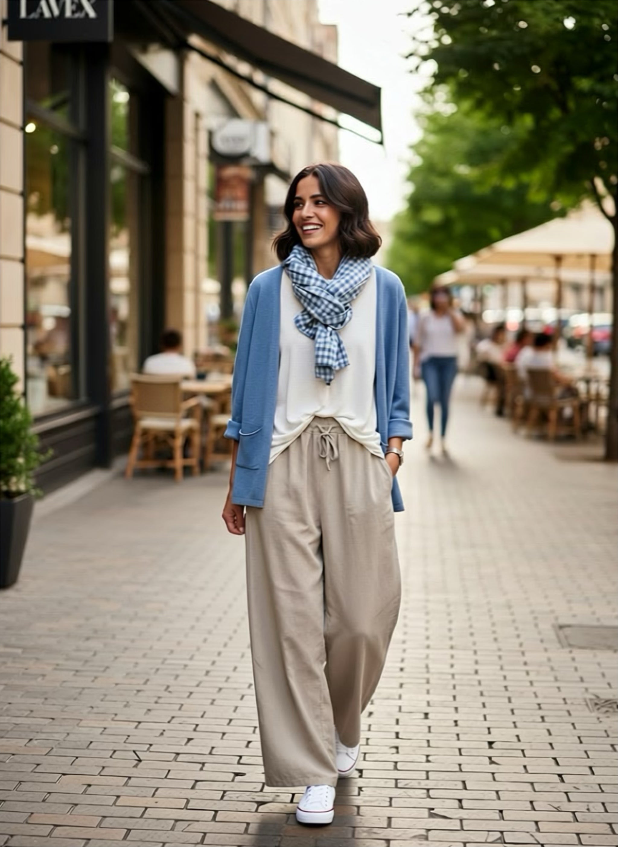 Pañuelo "Vichy" azul