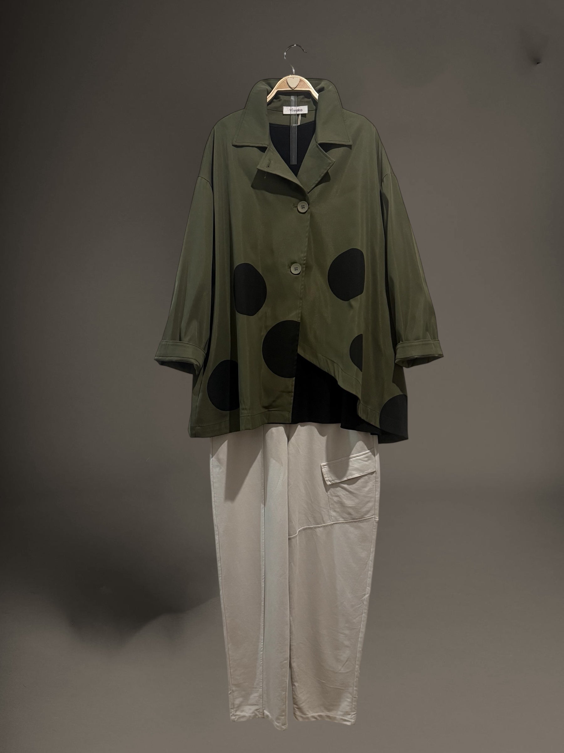 Trench "Lunares" verde