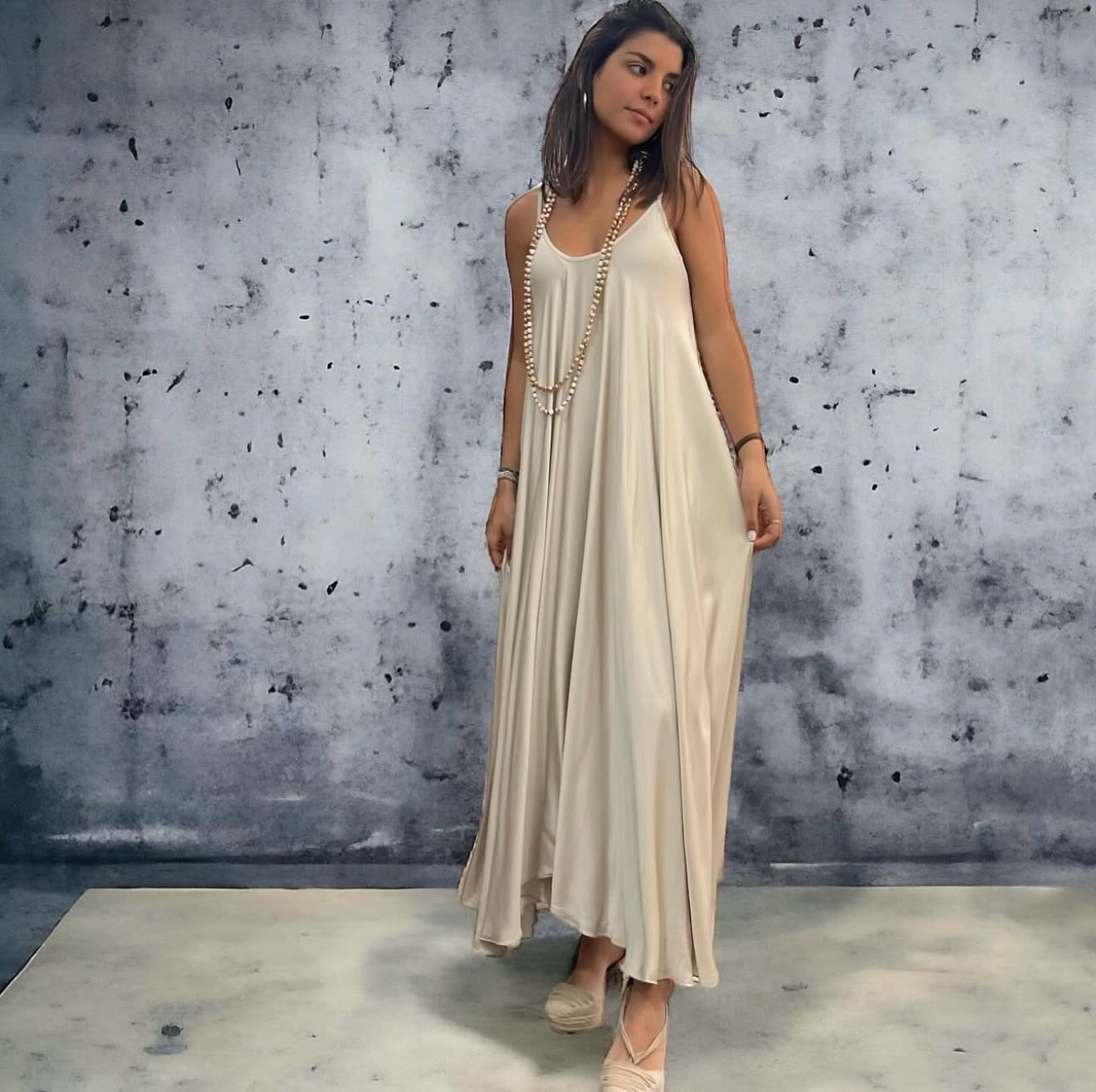 Vestido "Romina" champán