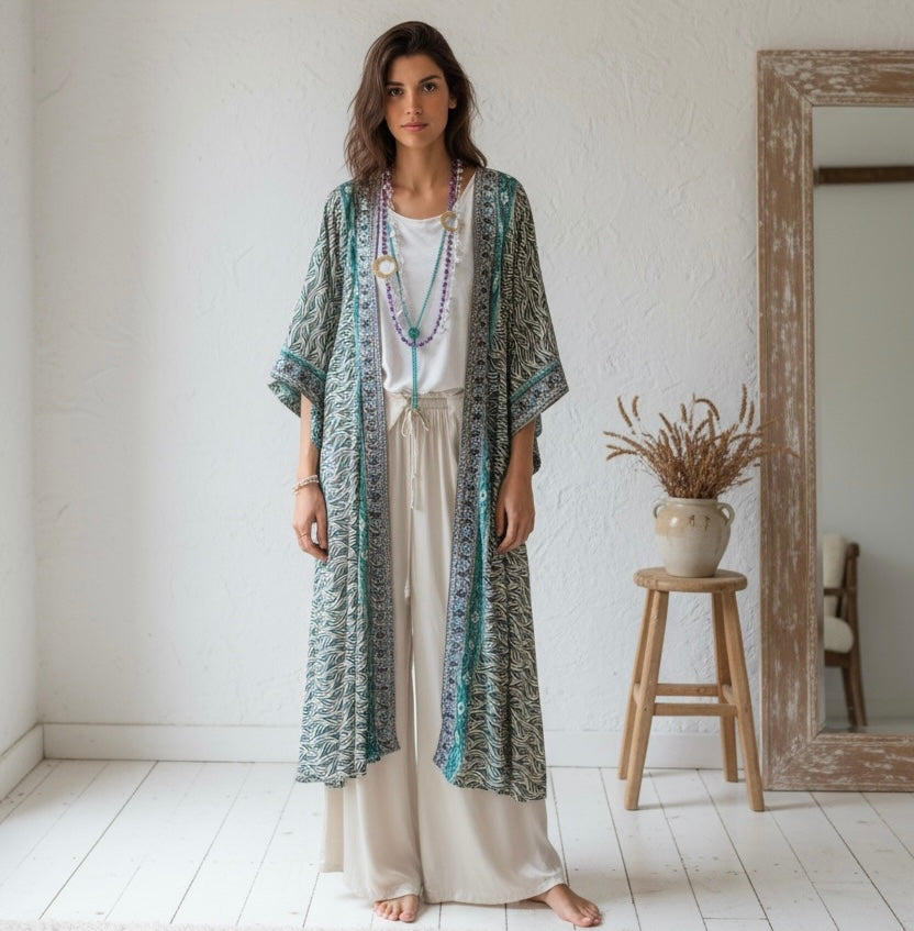 Kimono "India Grecia" largo