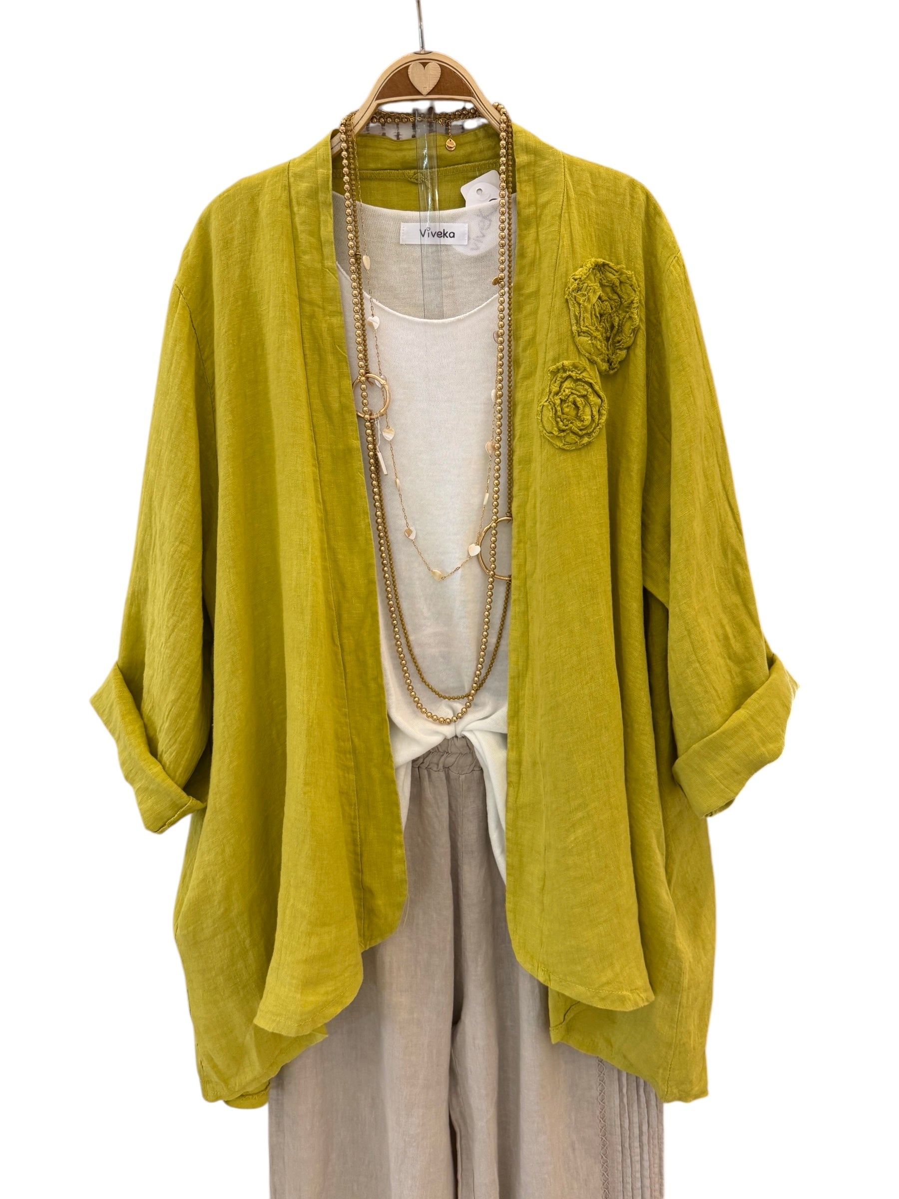 Chaqueta/Sobrecamisa "Leira" aguacate
