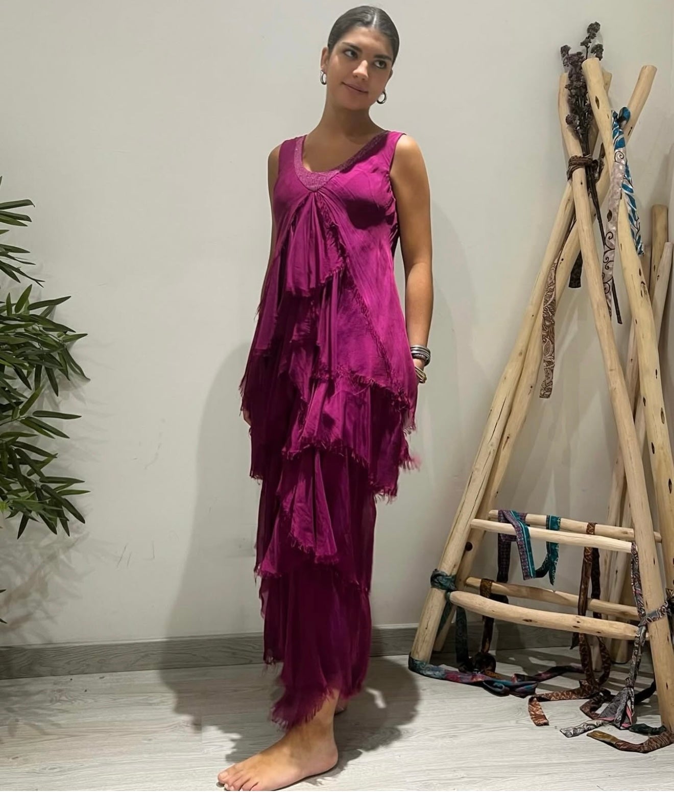 Vestido "Granada" magenta