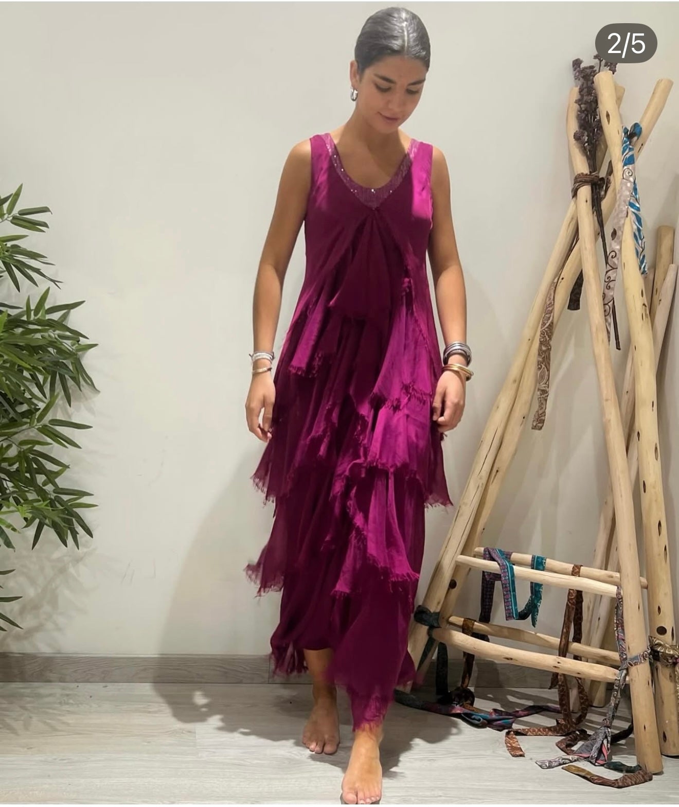 Vestido "Granada" magenta