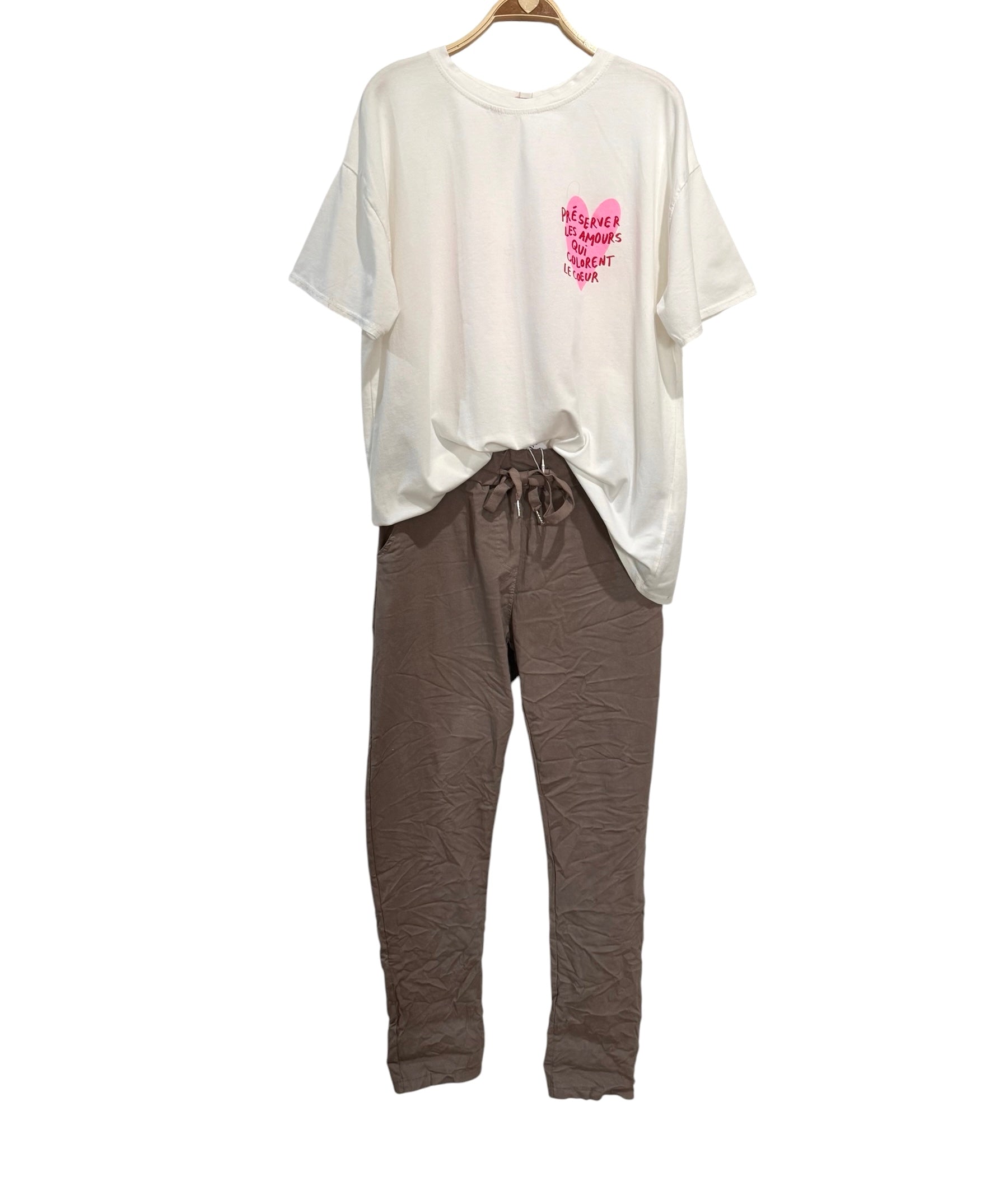 Camiseta "Corazón Chic" blanco
